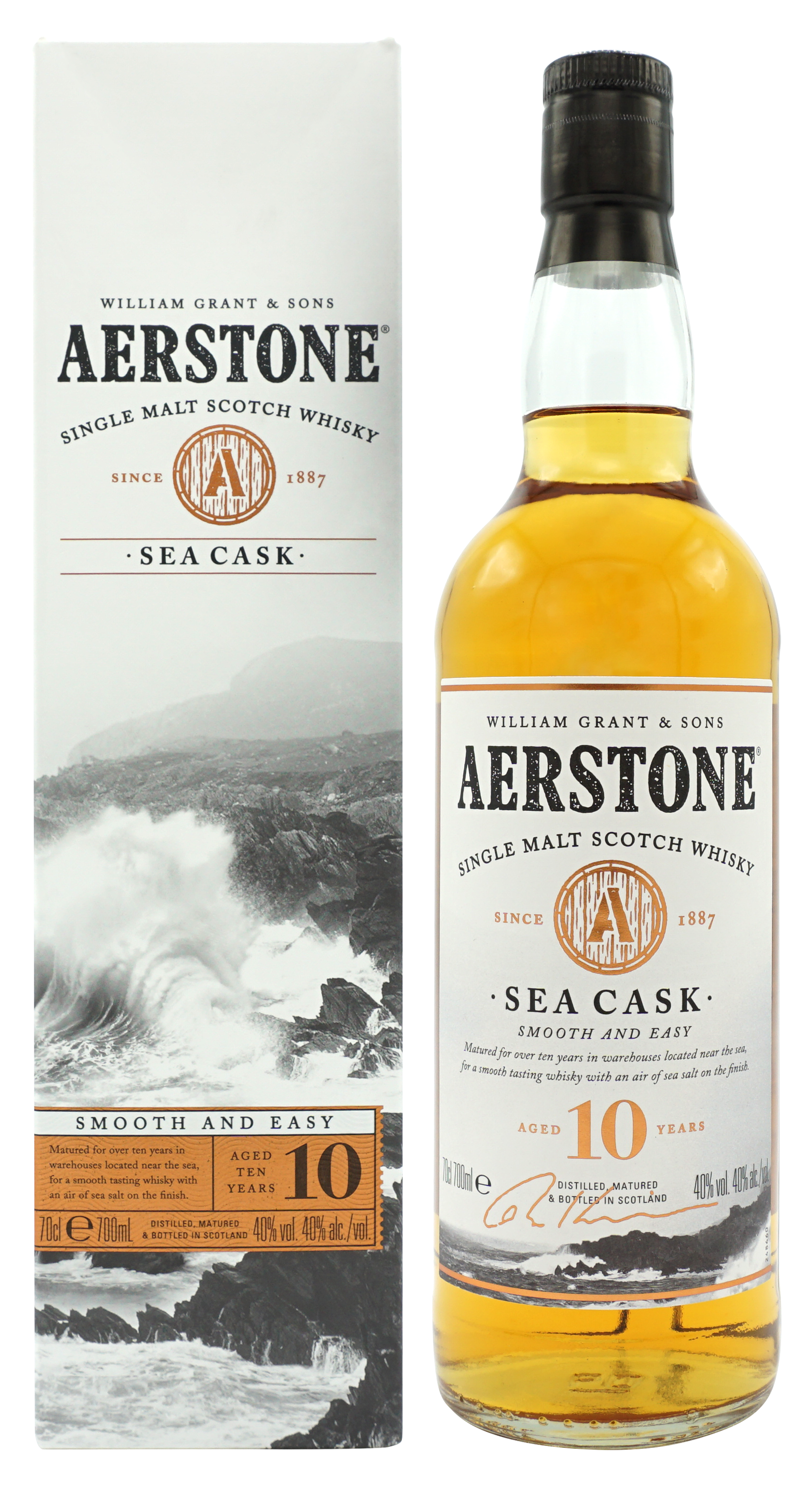 Aerstone 10 Years Sea Cask 70cl 40 Compleet