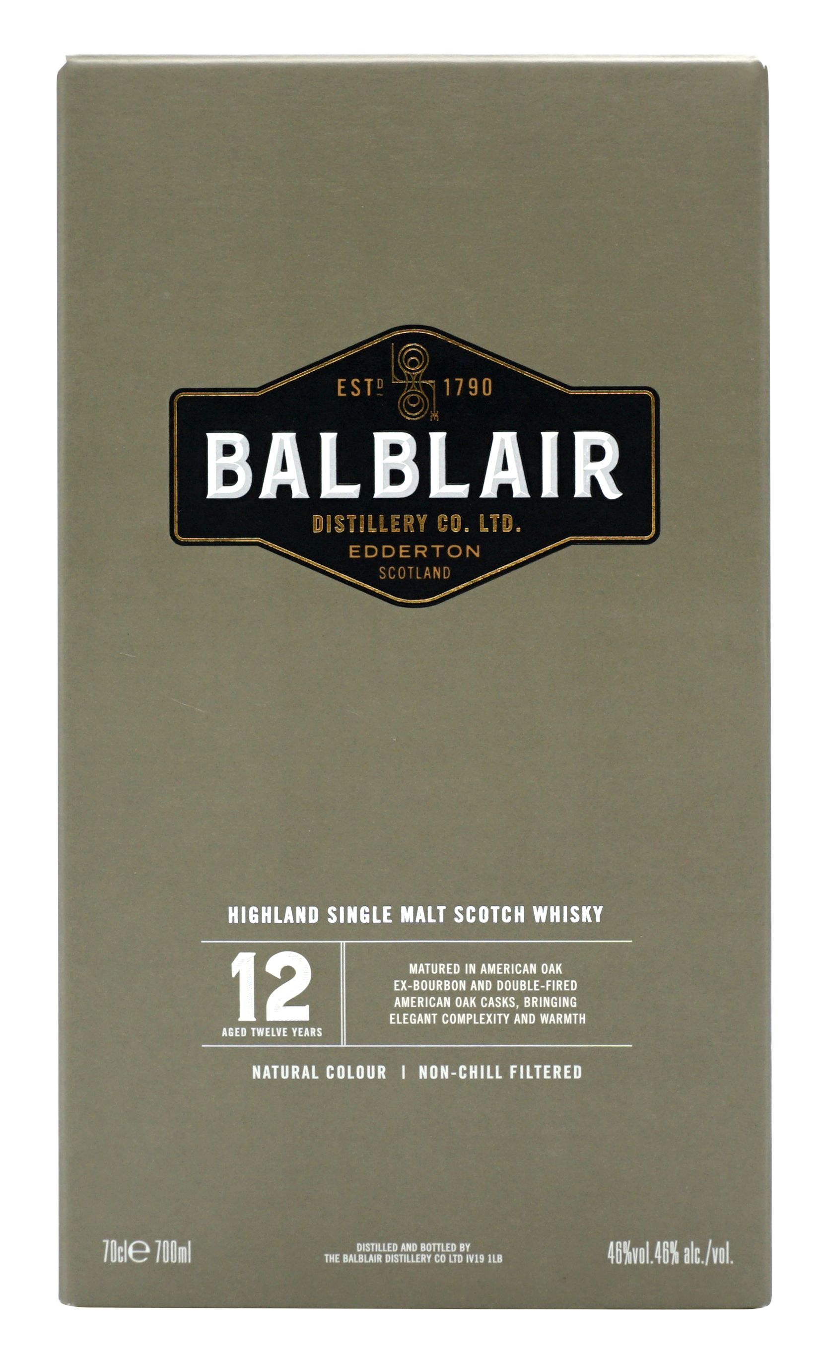 Balblair 12 Years Single Malt 70cl 46 Doos