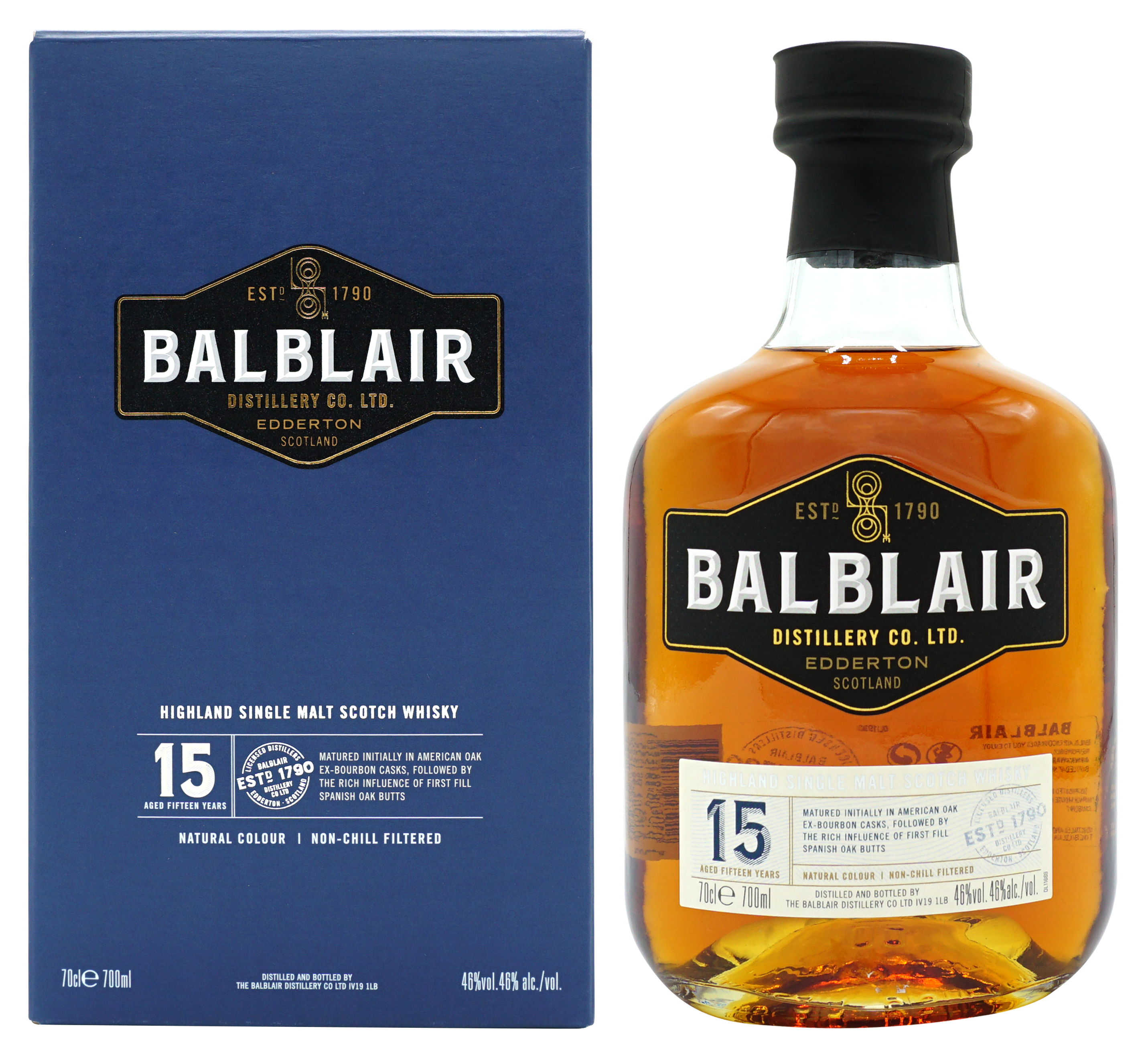 Balblair 15 Years Single Malt 70cl 46 Compleet