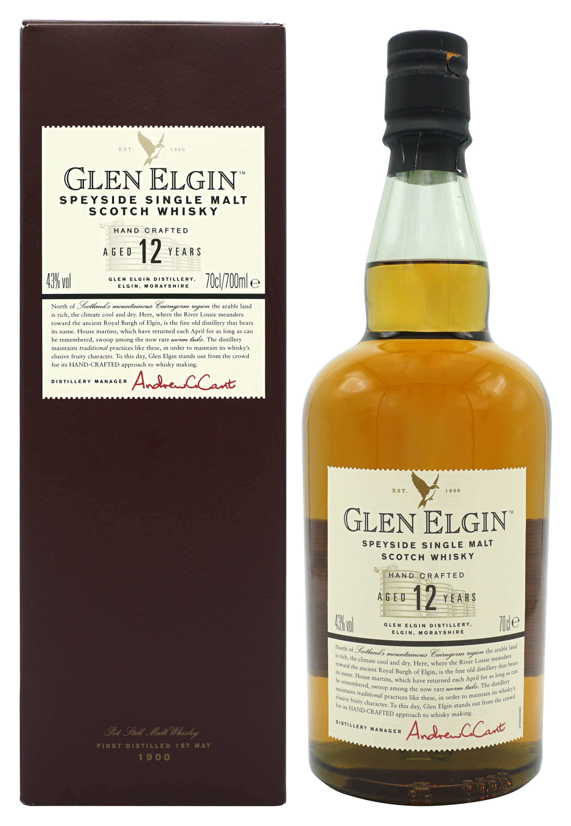 Glen Elgin 12 Years Single Malt 70cl 43 Compleet