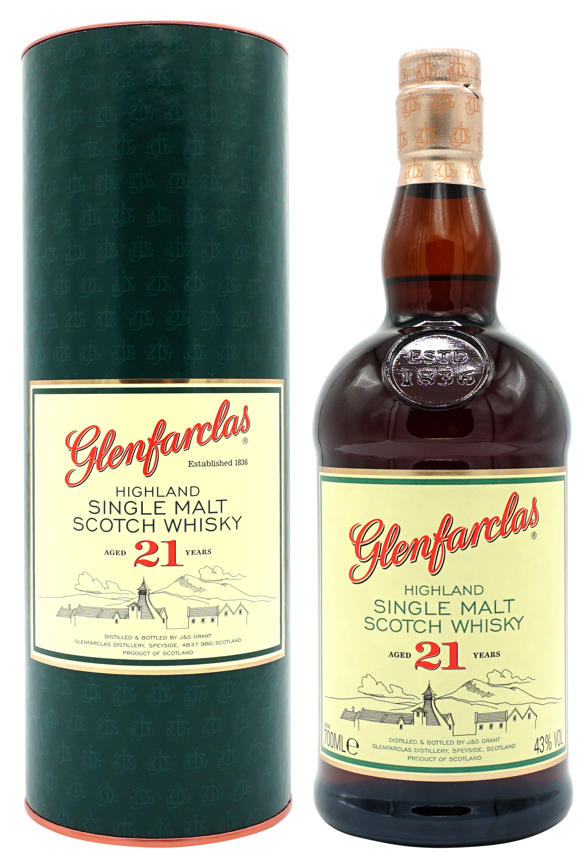Glenfarclas 21 Years Single Malt 70cl 43 Compleet