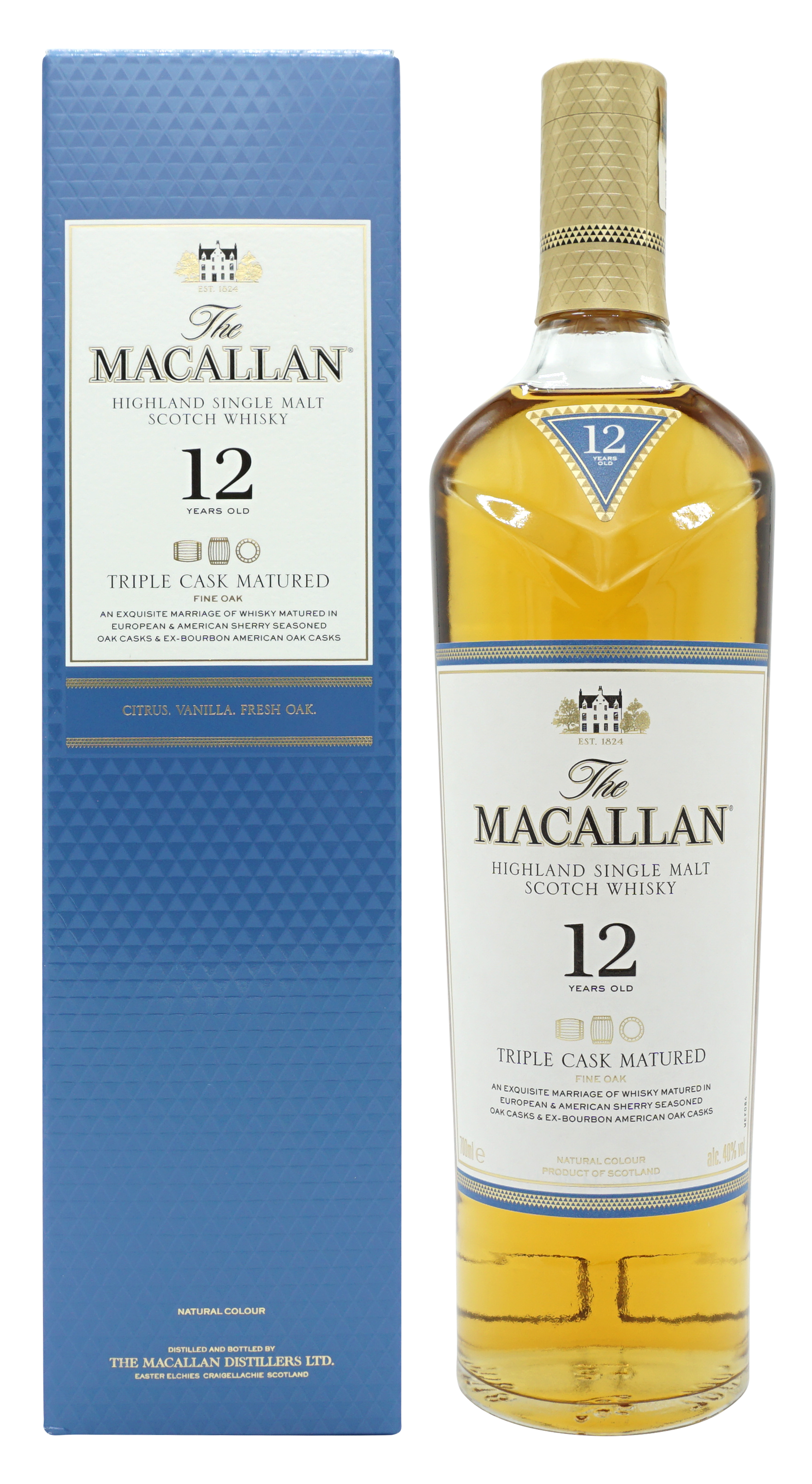Macallan 12 Years Triple Cask Single Malt 70cl 40 Compleet