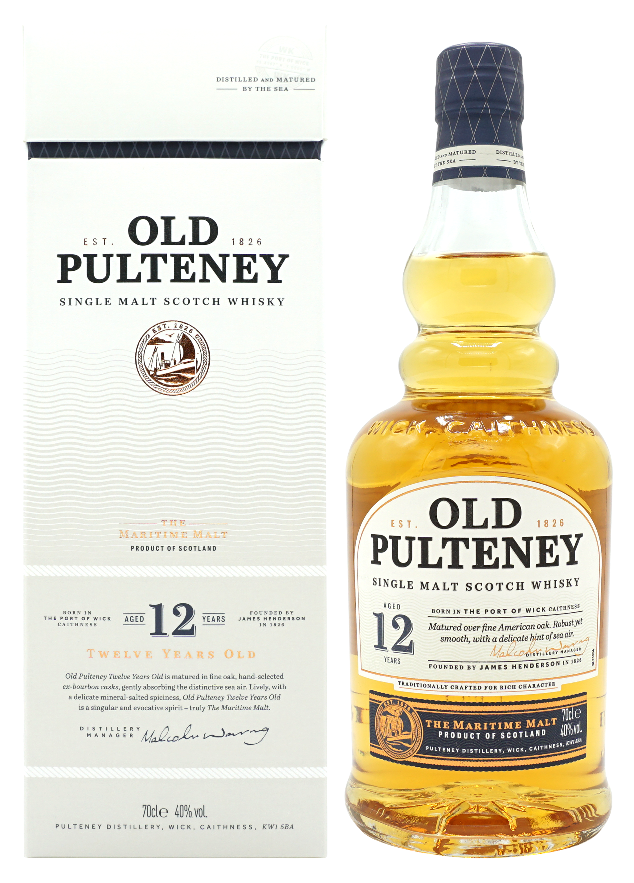 Old Pulteney 12 Years Single Malt 70cl 40 Compleet