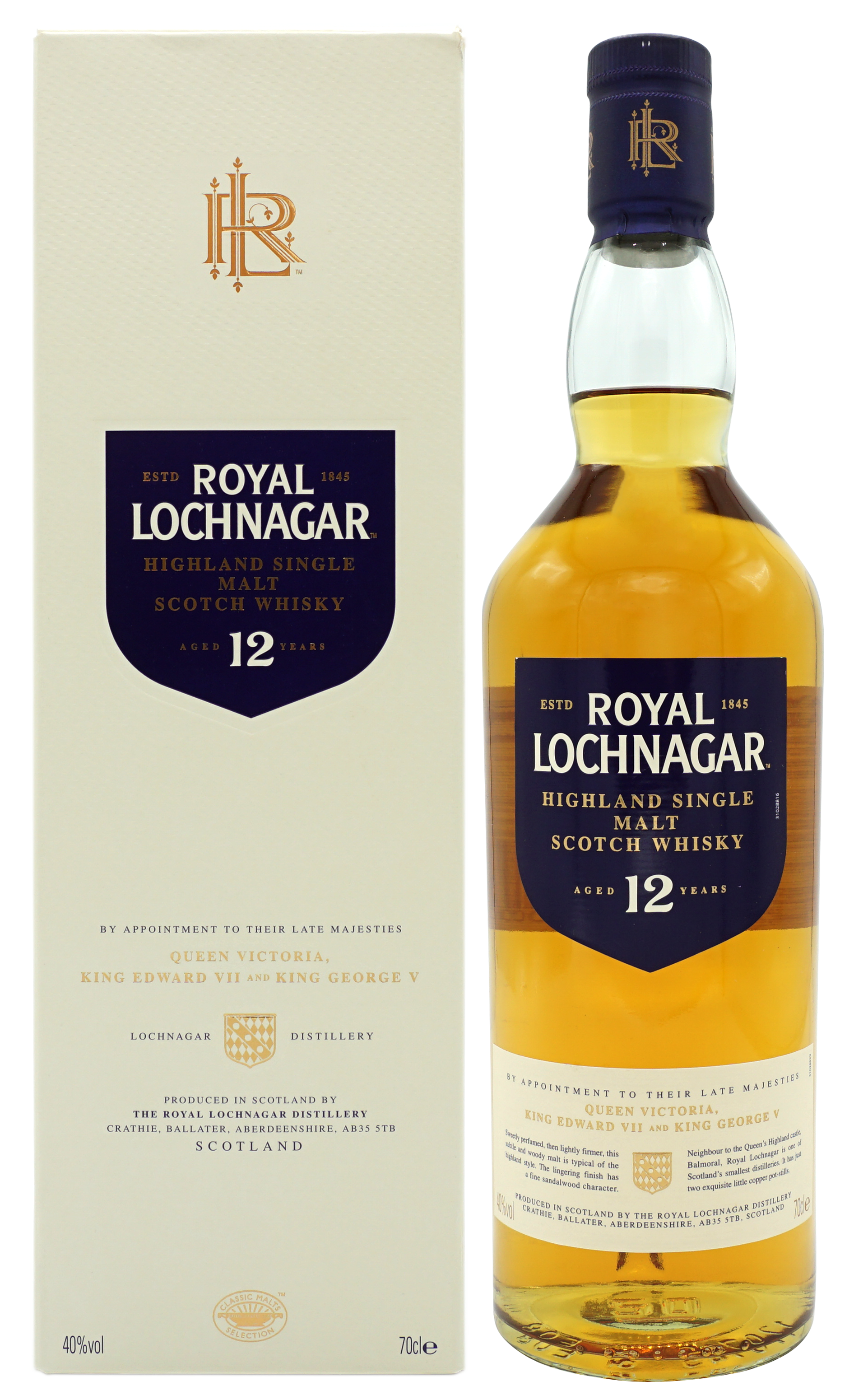 Royal Lochnagar 12 Years Single Malt 70cl 40 Compleet