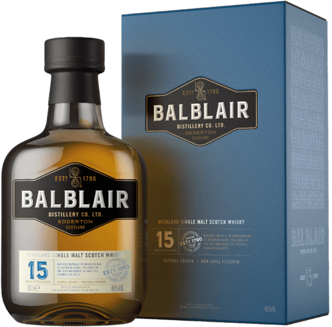 Schotse - Whisky - Balblair - 15 - Jaar - Single Malt - 70cl