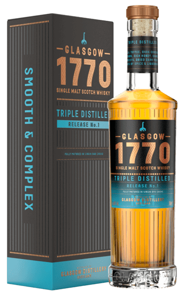 Schotse - Whisky - Glasgow 1770 - Triple Distilled 1st Release - Single Malt - 70cl
