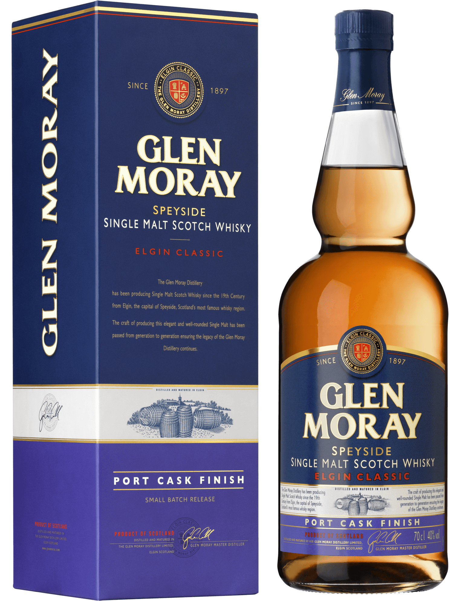 Schotse - Whisky - Glen Moray - Port Cask - Single Malt - 70cl