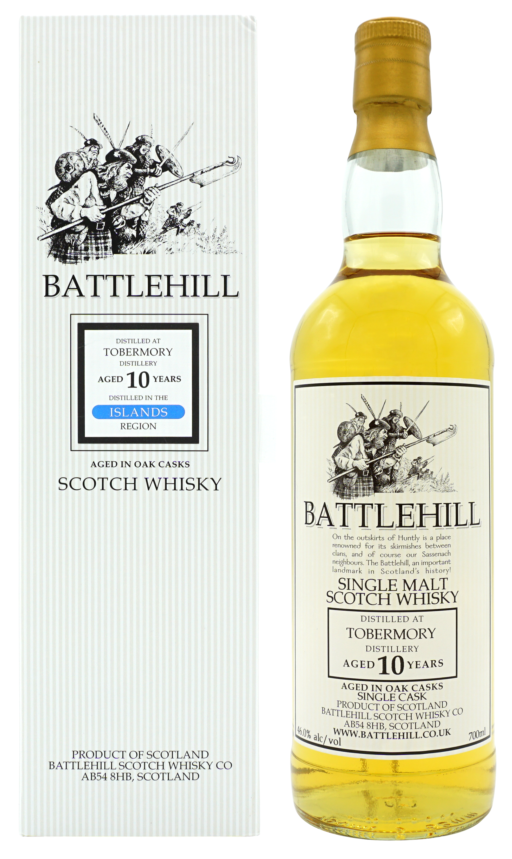 Battlehill Tobermory 10 Years Single Malt 700cl 46 Compleet