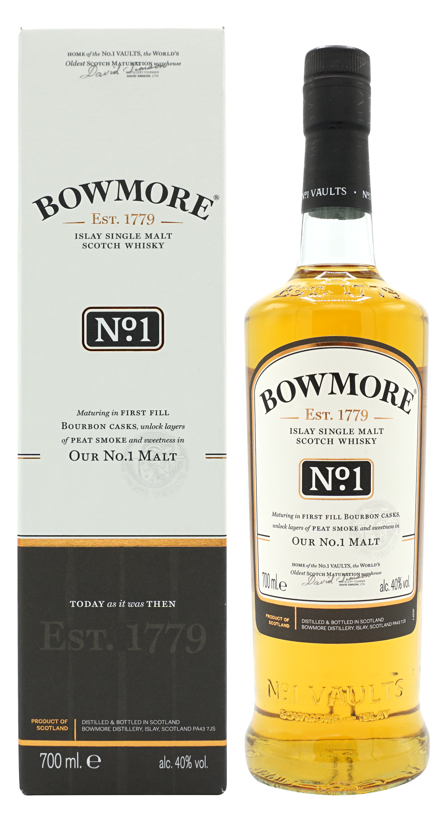 Bowmore No 1 Single Malt 70cl 40 Compleet