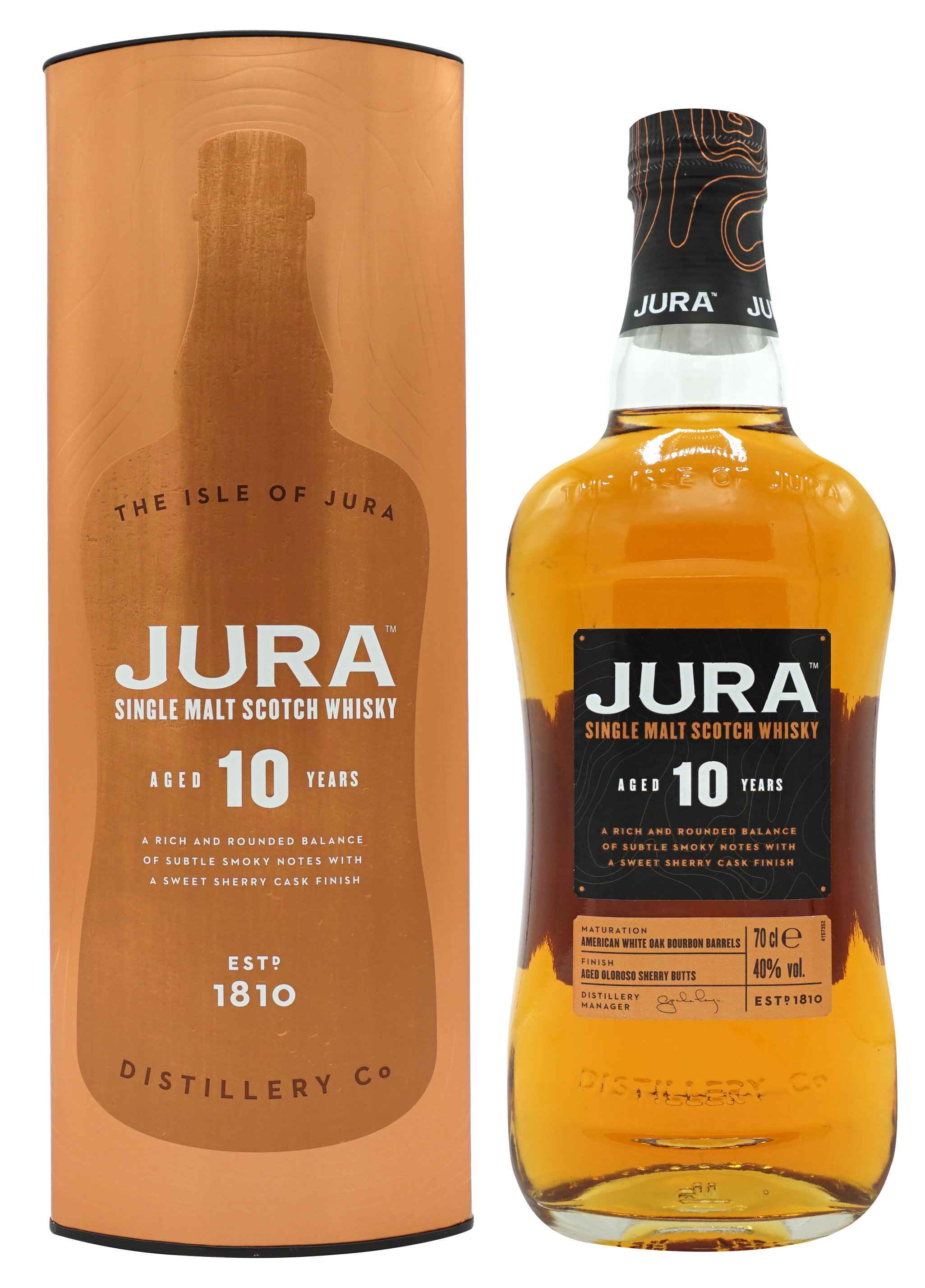 Jura 10 Years Single Malt 70cl 40 Compleet