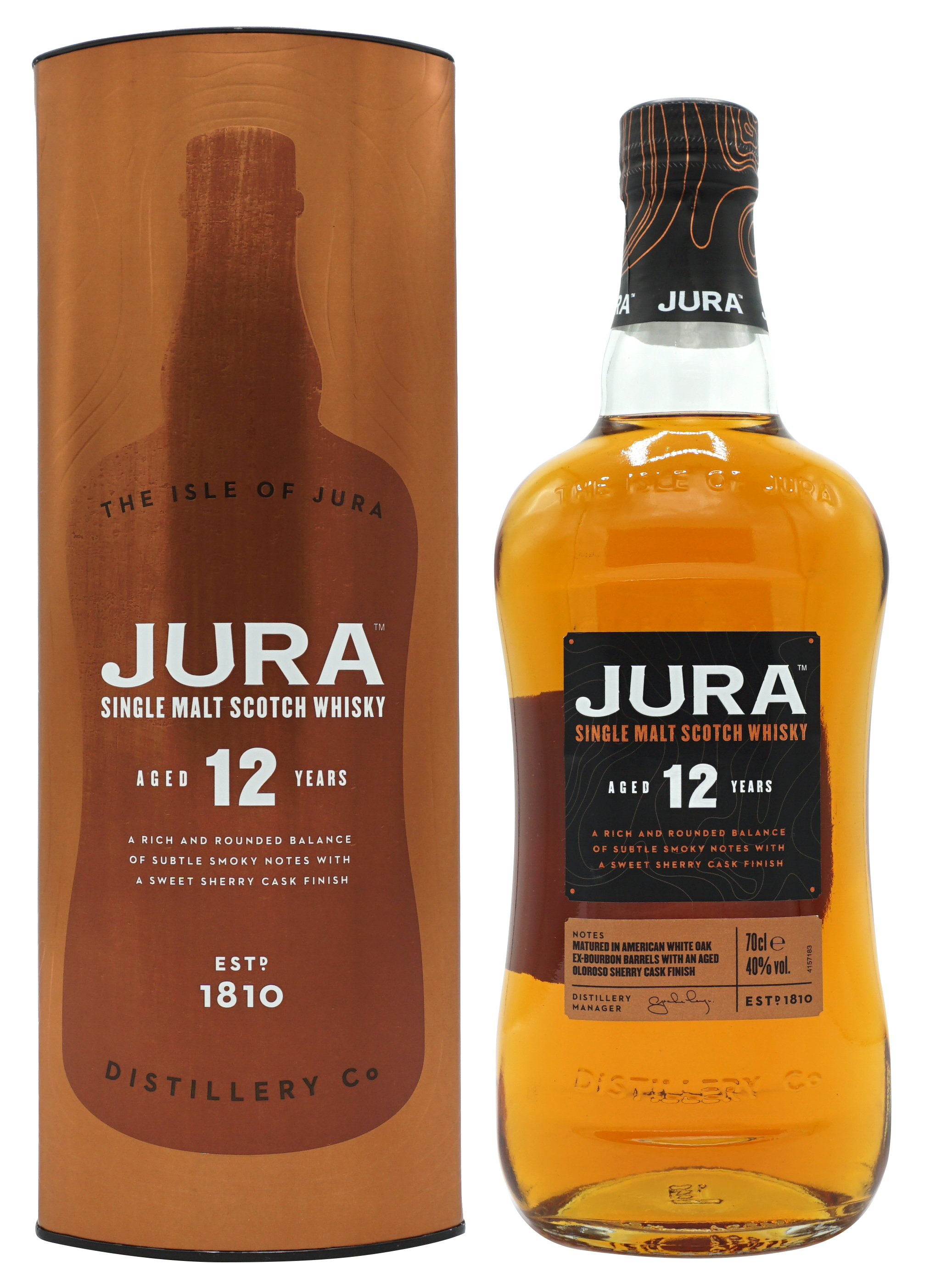 Jura 12 Years Single Malt 70cl 40 Compleet