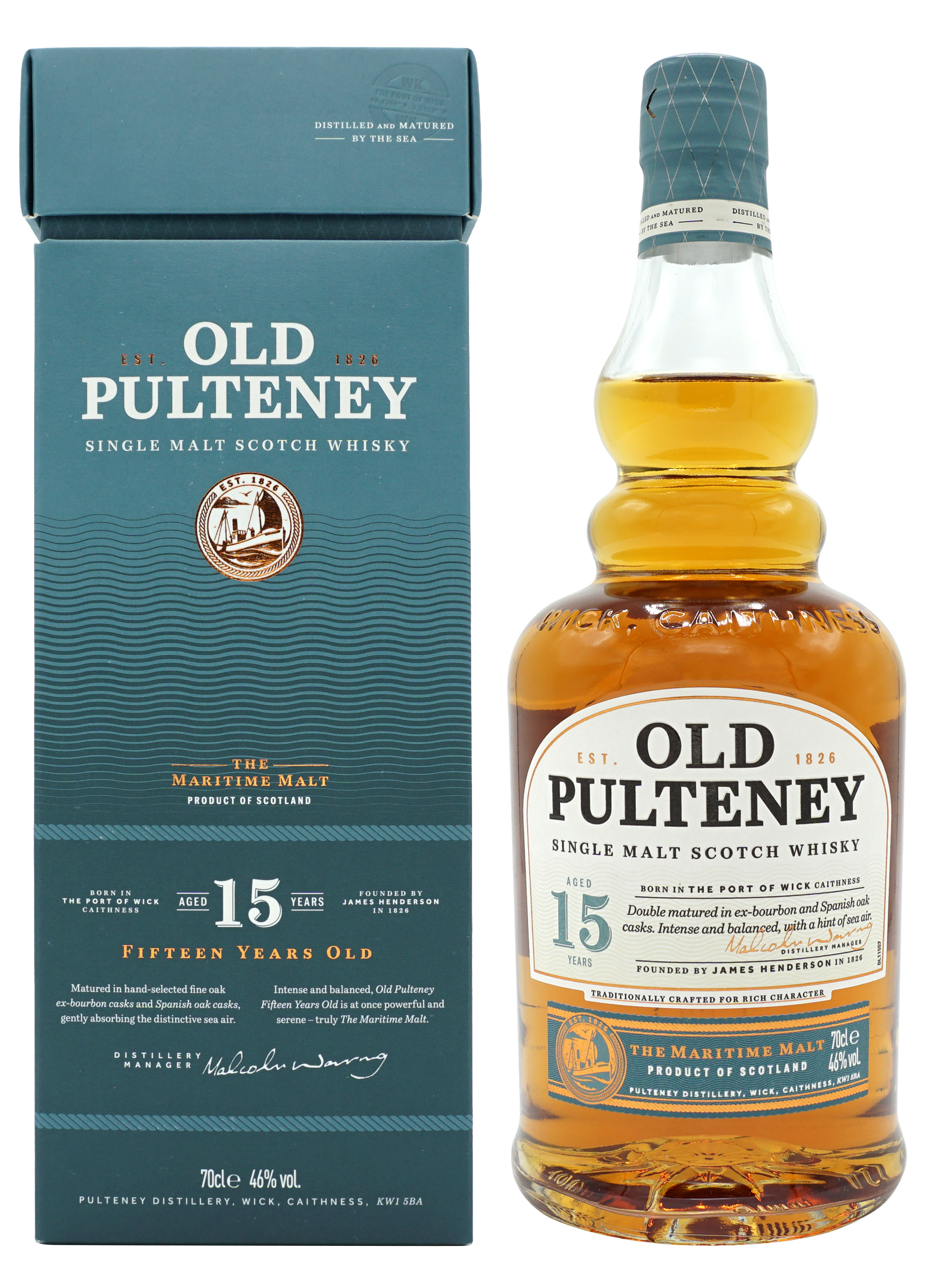 Old Pulteney 15 Years Single Malt 70cl 46 Compleet