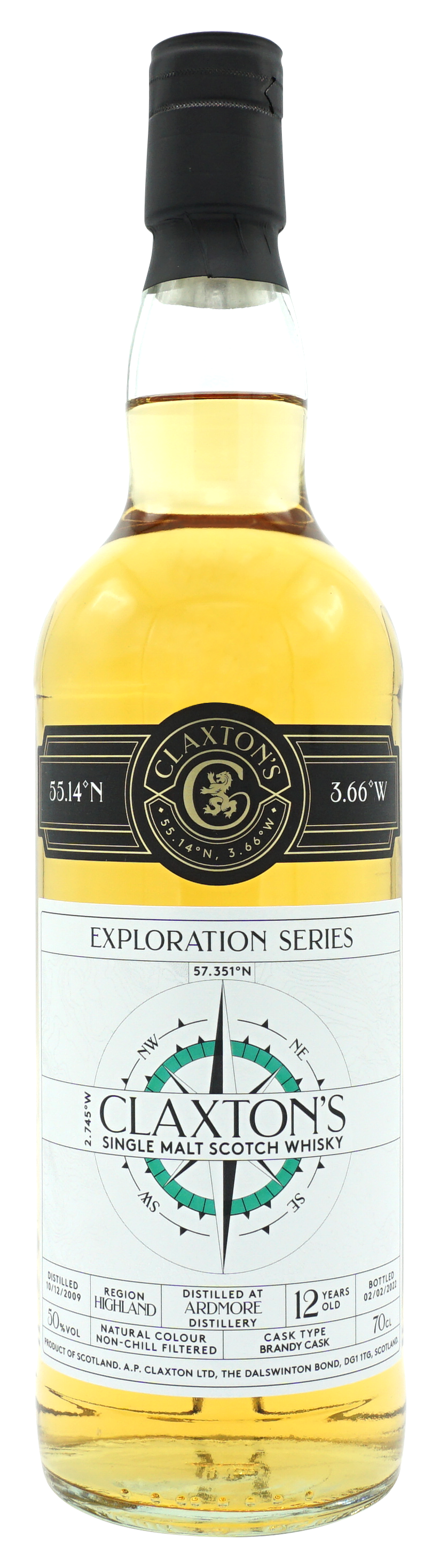 Claxtons Ardmore 2009 12 Years Single Malt 70cl 50