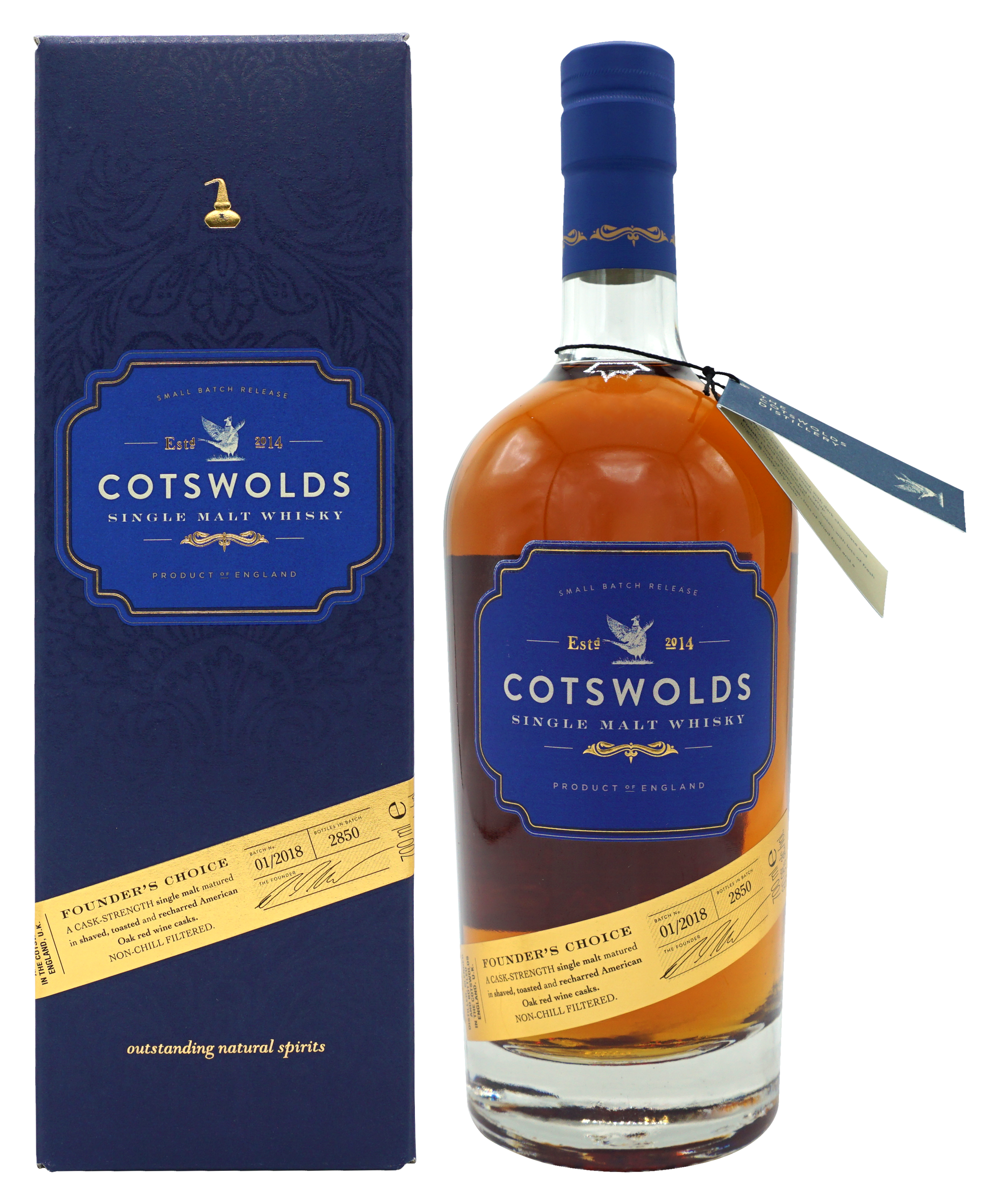 Cotswolds Founders Choice Single Malt 70cl 609 Compleet