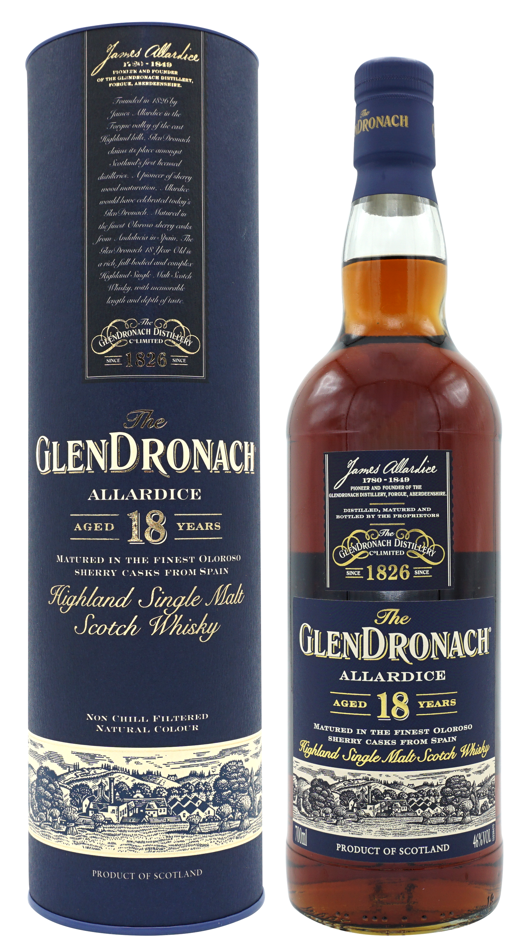 Glendronach 18 Years Single Malt 70cl 46 Compleet