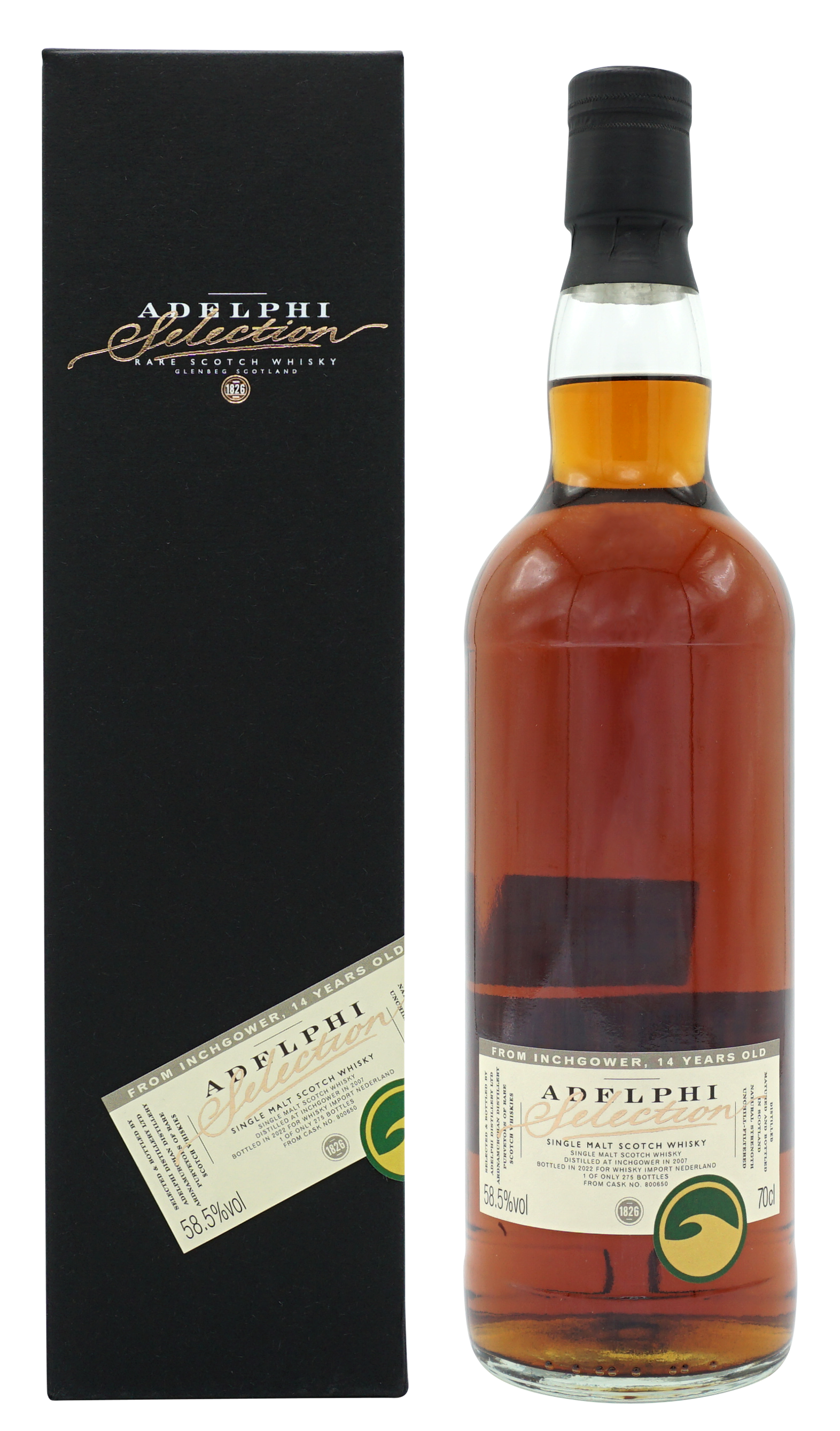 Adelphi Inchgower 2007 14 Years Single Malt 70cl 585 Compleet