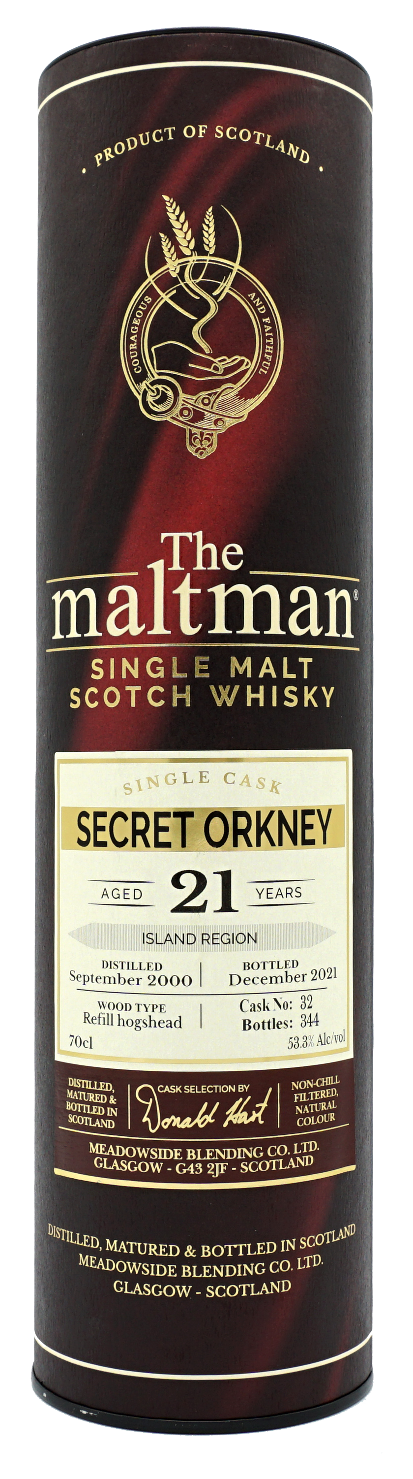 Maltman Secret Orkney 2000 21 Years Single Malt 70cl 533 Koker