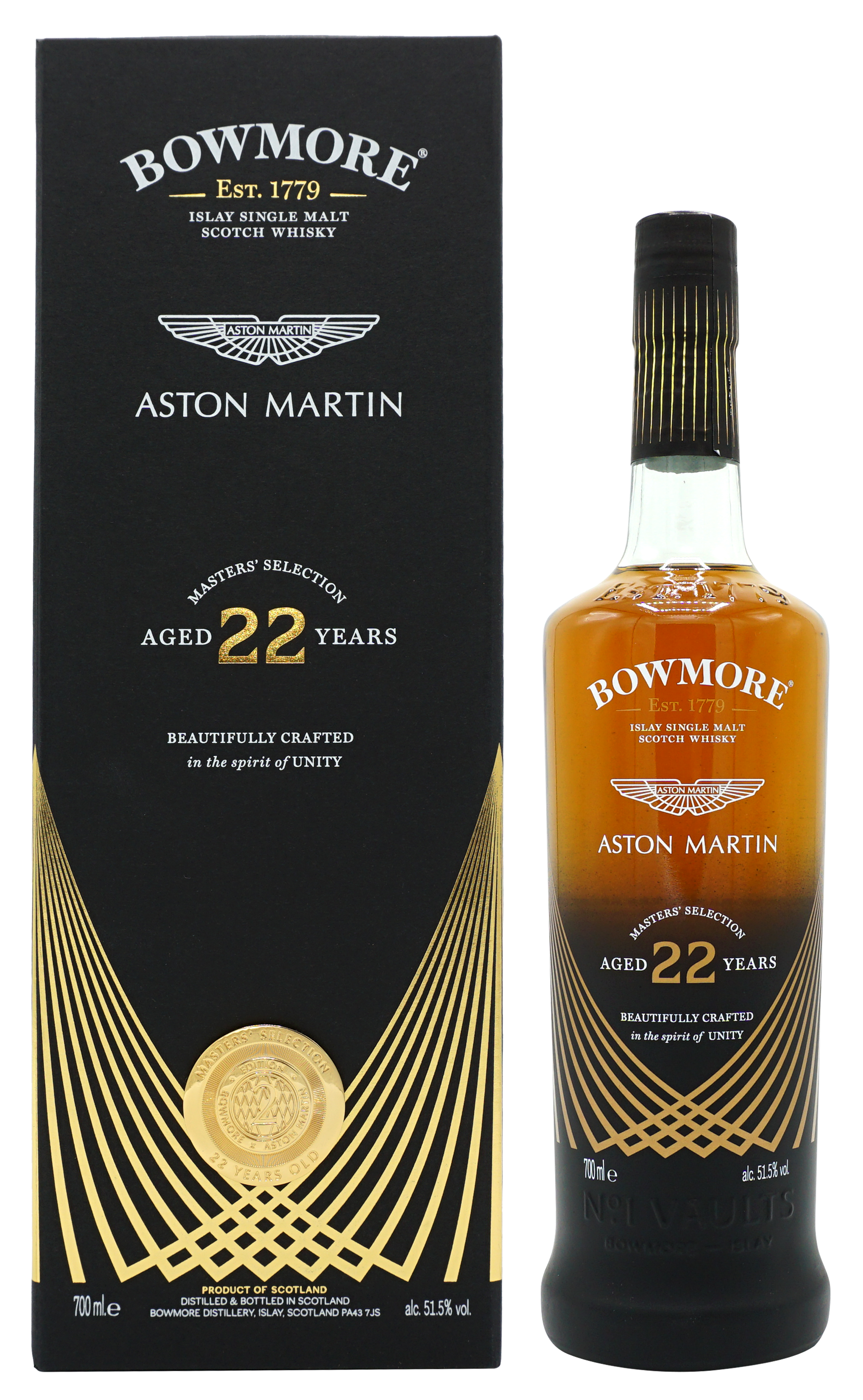 Bowmore Aston Martin 22 Years Single Malt 70cl 515 Compleet