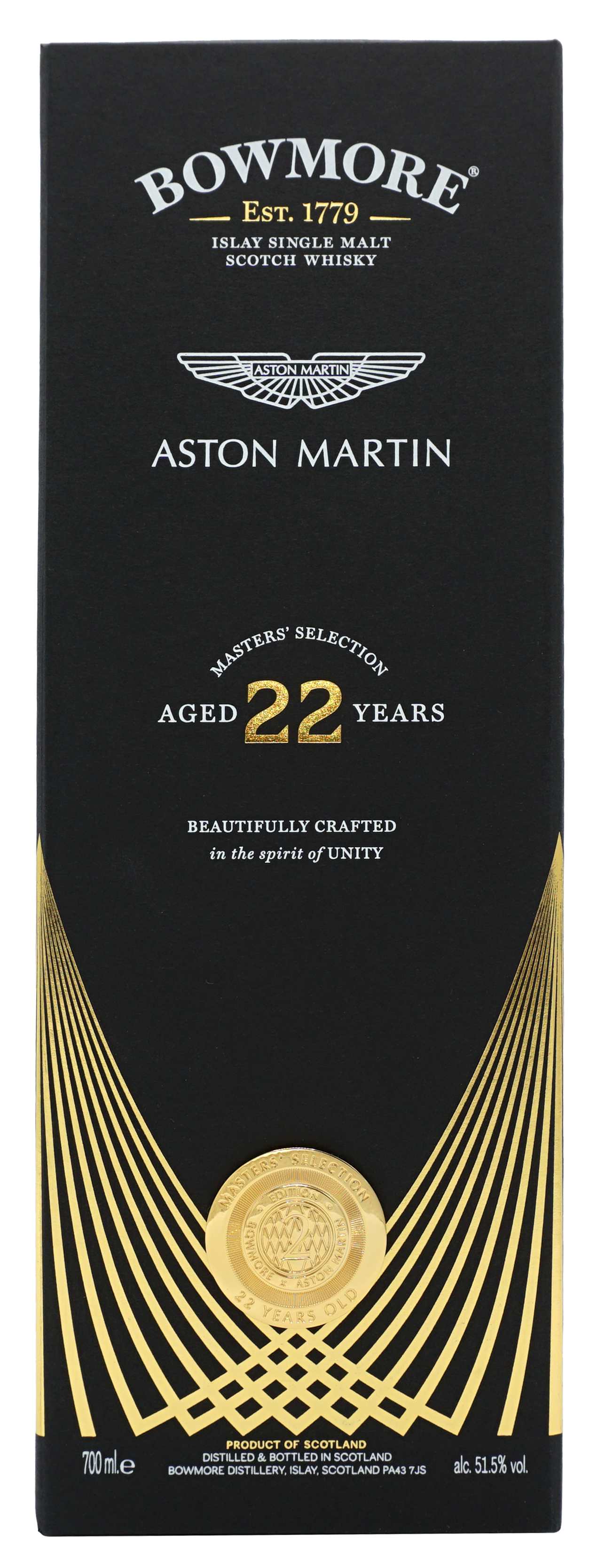 Bowmore Aston Martin 22 Years Single Malt 70cl 515 Doos