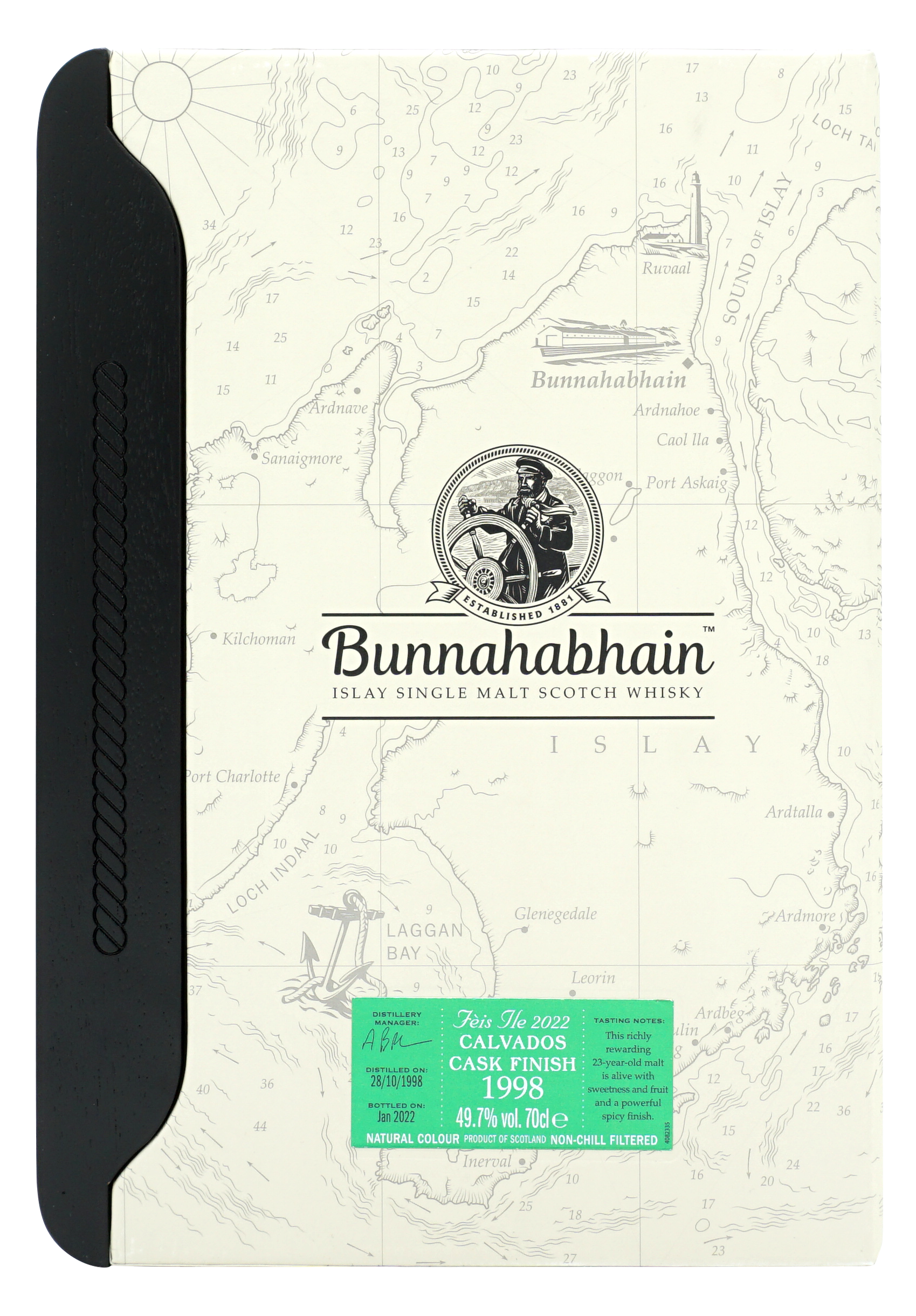 Bunnahabhain 1998 Calvados Cask Single Malt 70cl 497 Doos