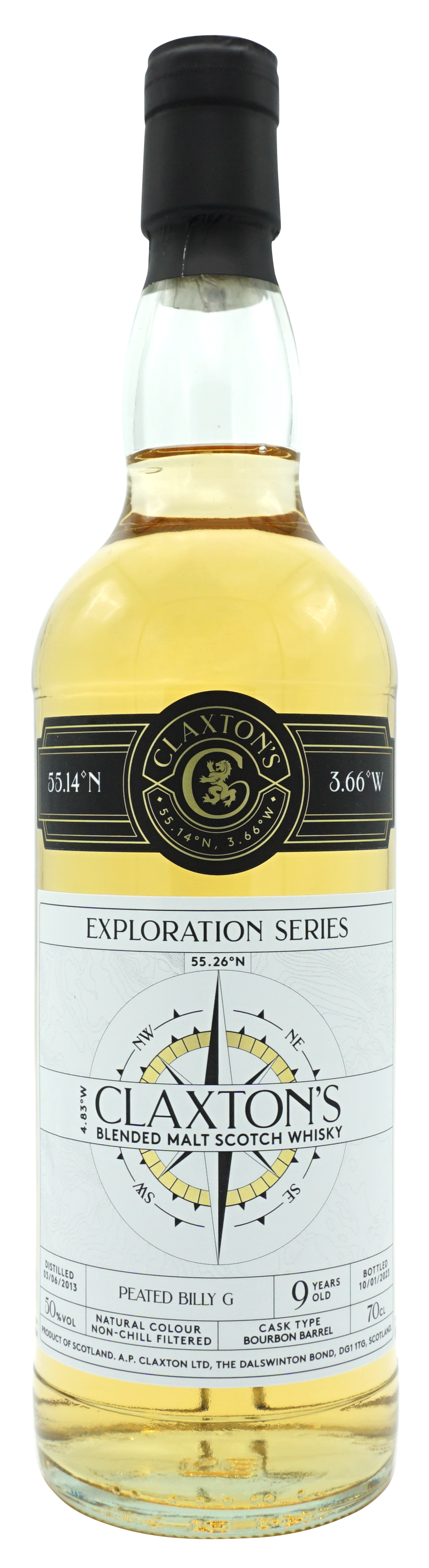 Claxtons Peated Billy G Blended Malt 70cl 50