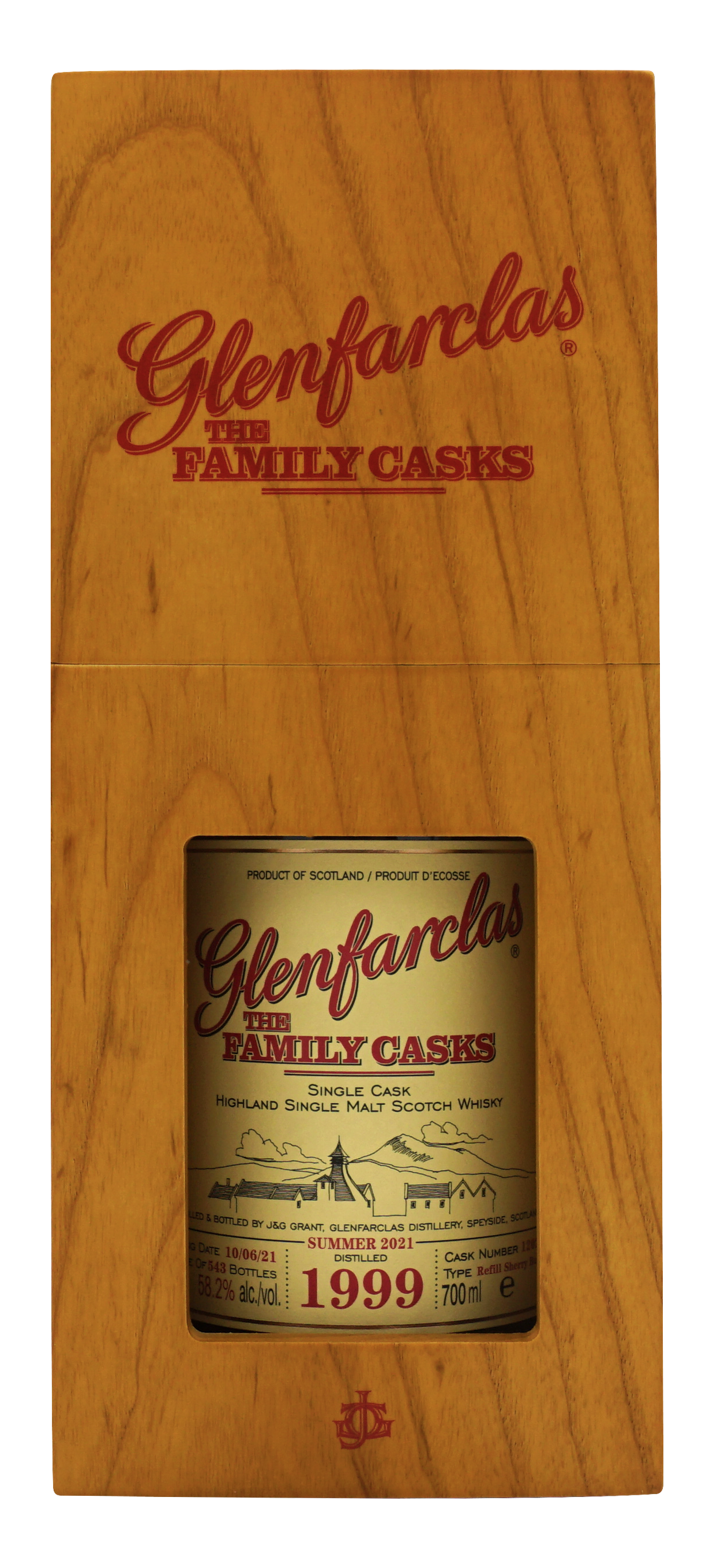Glenfarclas 1999 Family Cask 1202 Single Malt 70cl 582 Doos 2