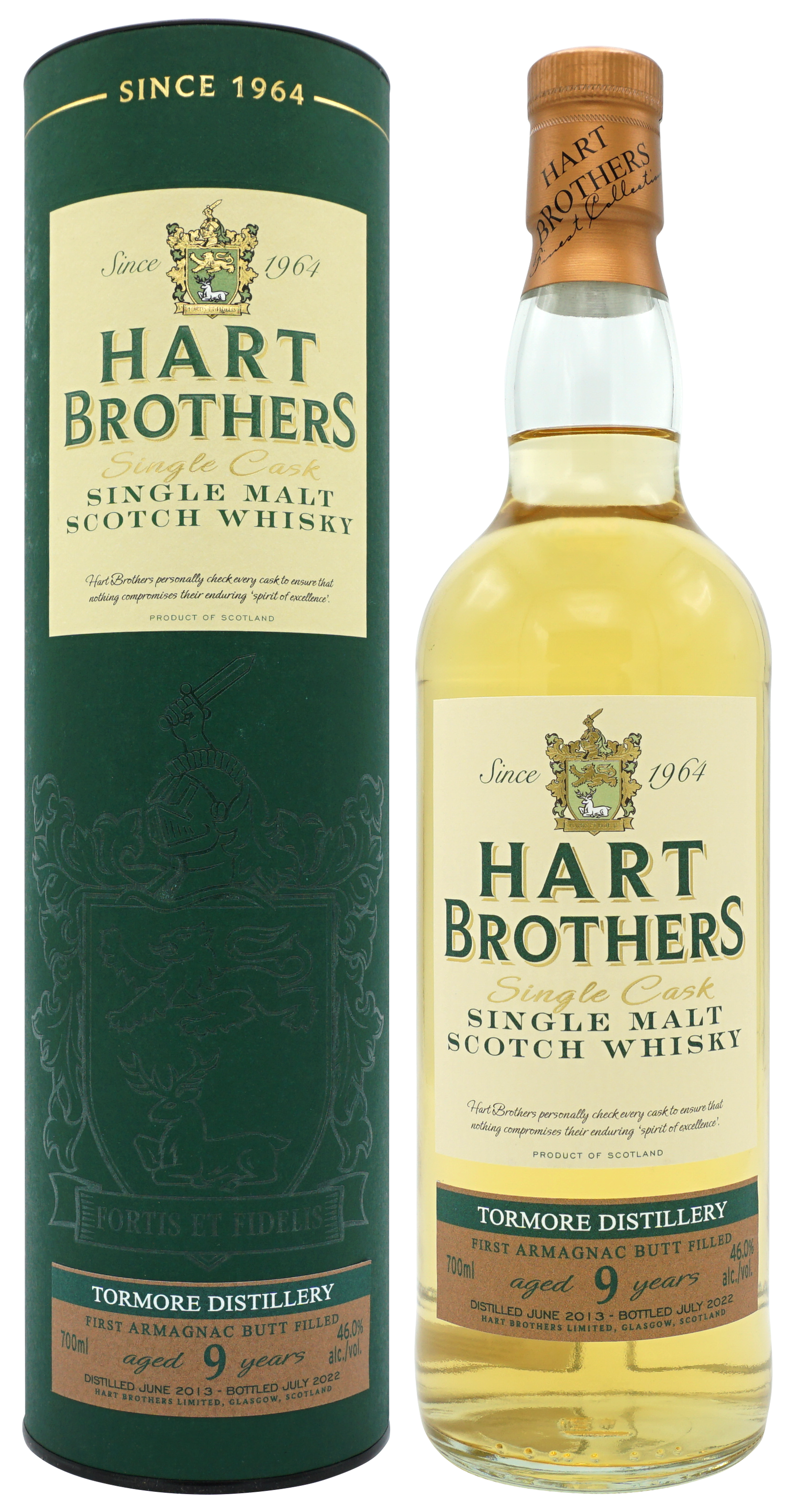 Hart Brothers Tormore 9 Years Single Malt 70cl 46 Compleet