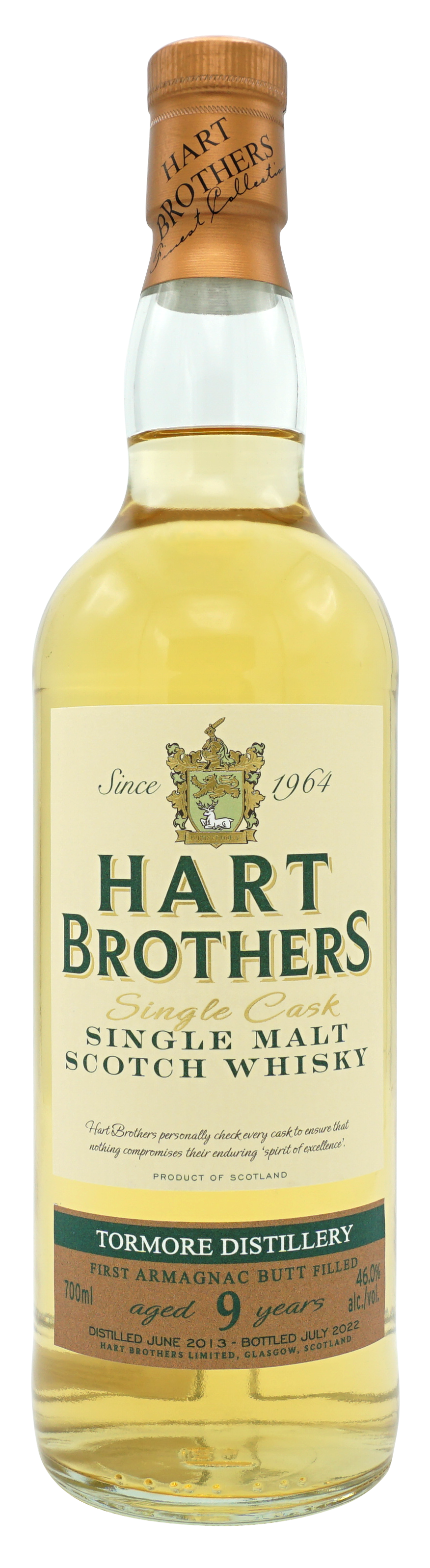 Hart Brothers Tormore 9 Years Single Malt 70cl 46