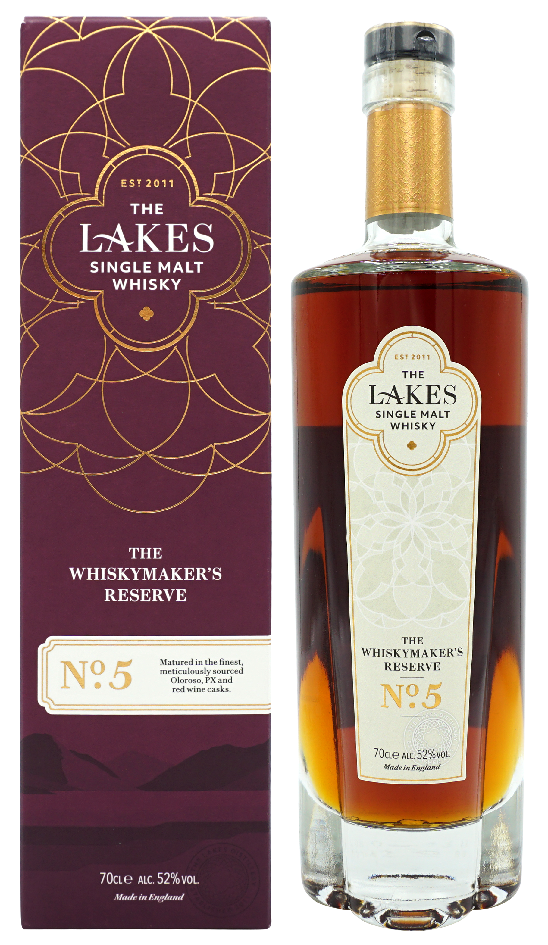 Lakes Whiskymakers Reserve No 5 Single Malt 70cl 52 Compleet