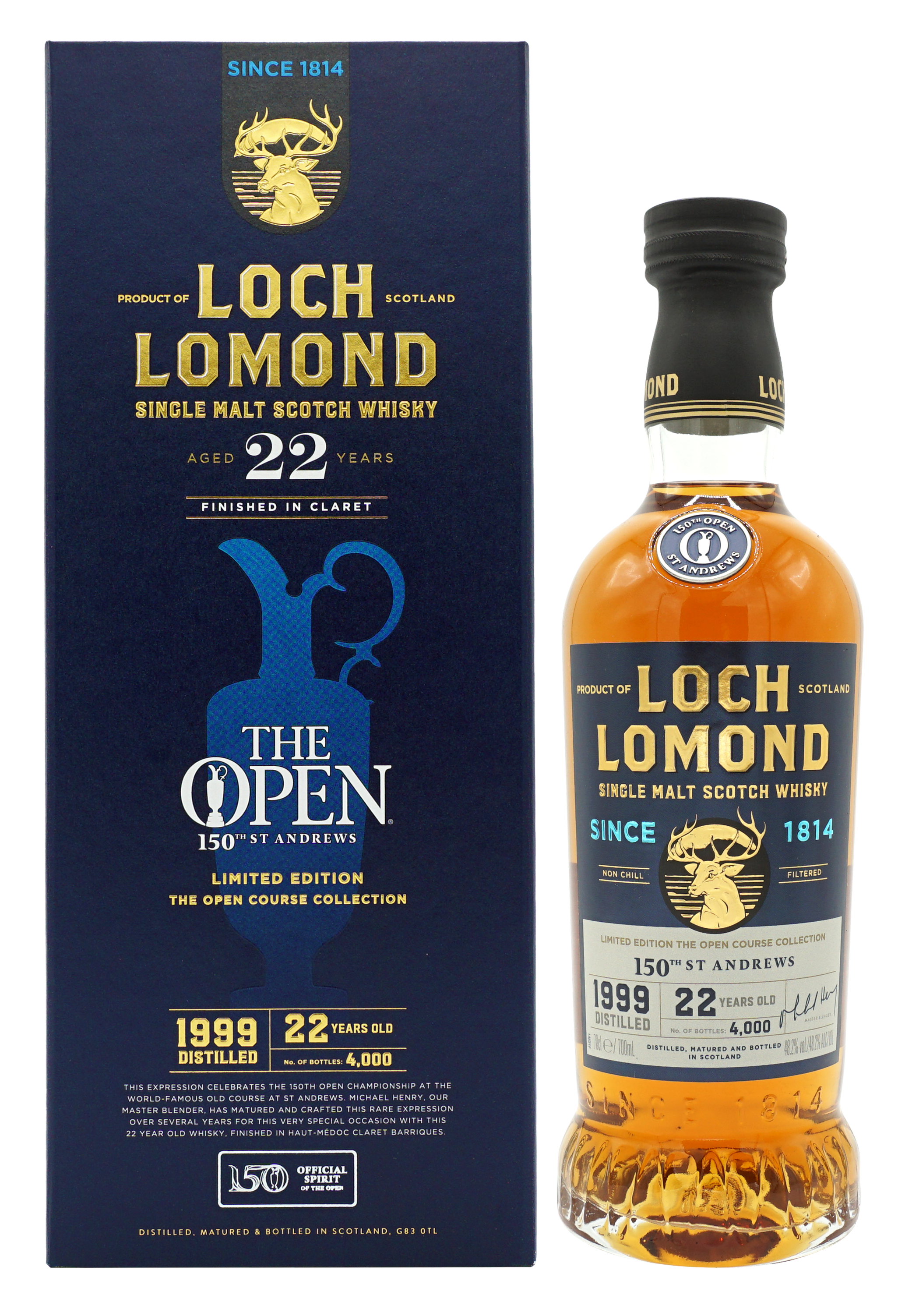 Loch Lomond 22 Years 150th Open 2022 Single Malt 70cl 482 Compleet