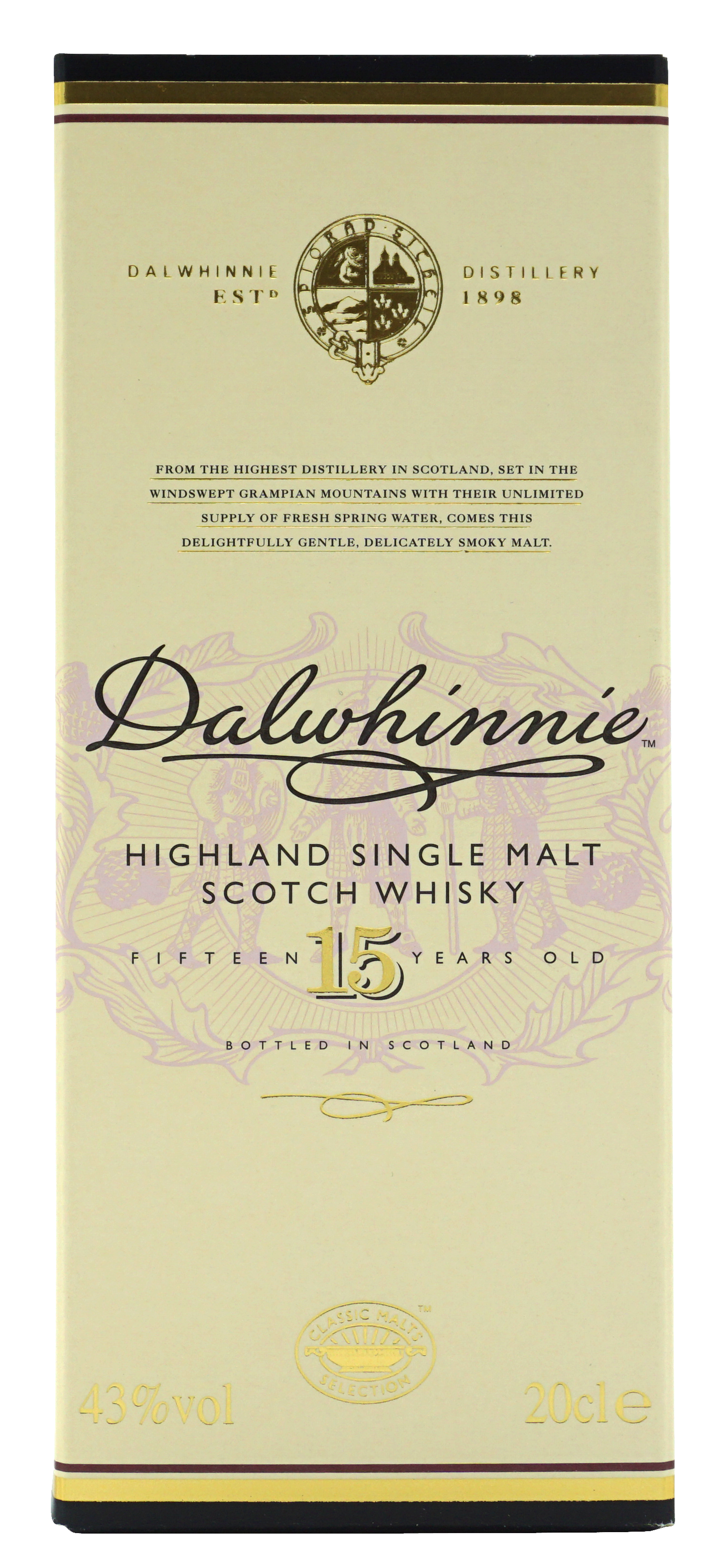 Dalwhinnie 15 Years Single Malt 20cl 43 Doos