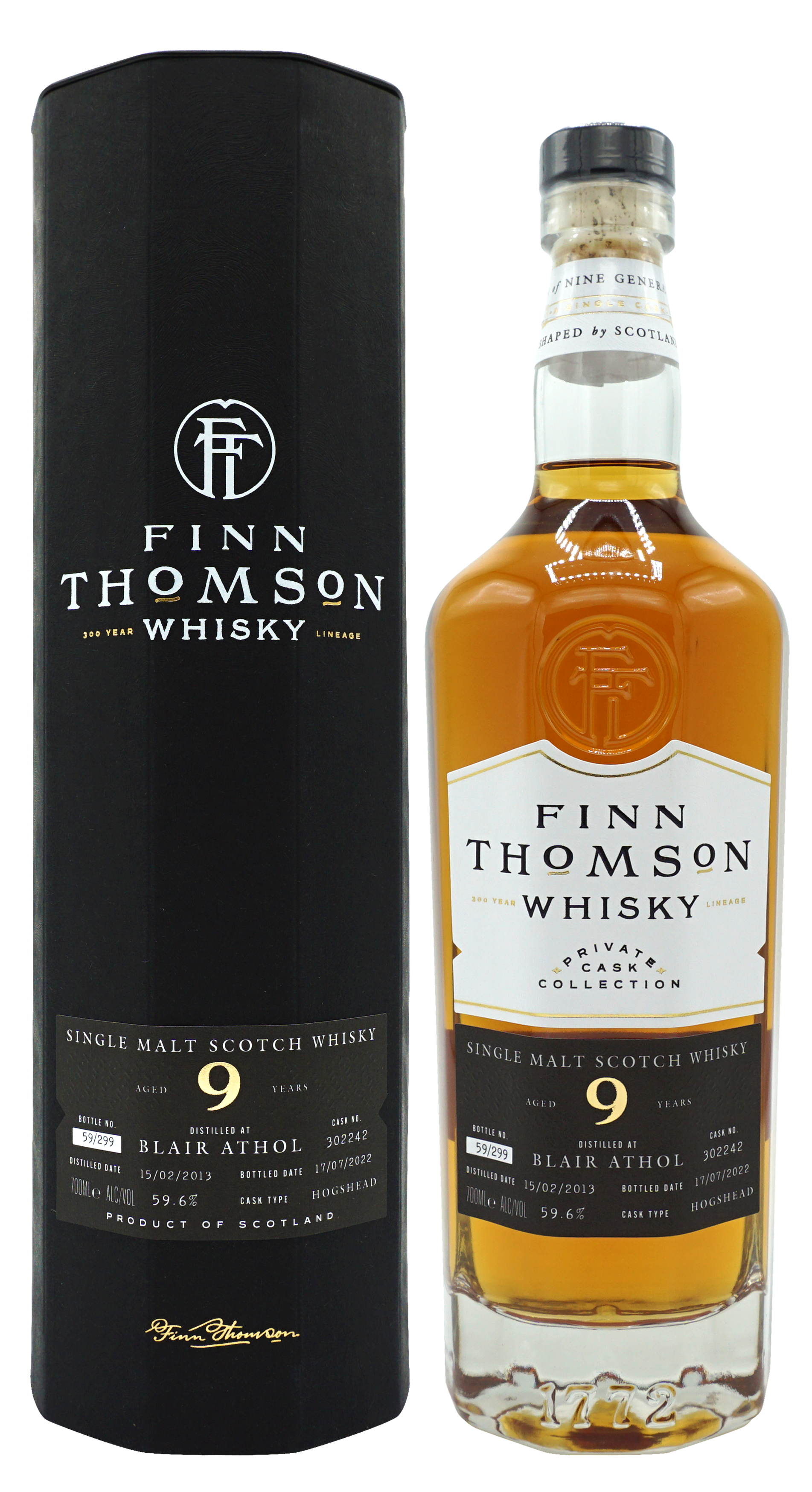 Finn Thomson Blair Athol 2013 9 Years Single Malt 70cl 595 Compleet