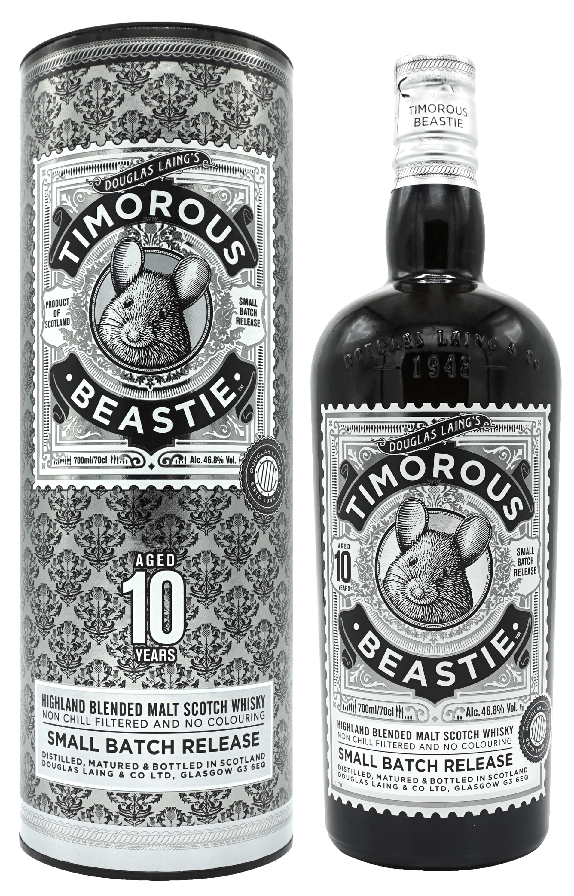 Timorous Beastie 10 Years Blended 70cl 468 Compleet