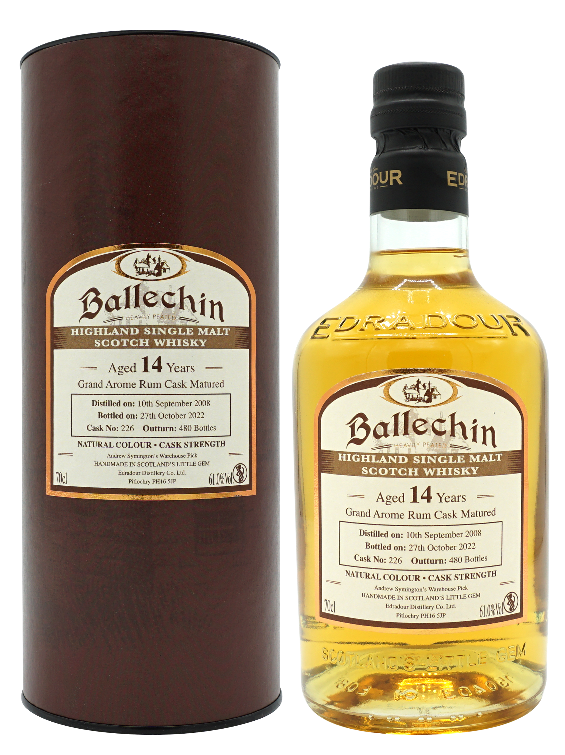 Ballechin 2008 Rum Finish 14 Years Single Malt 70cl 61 Compleet