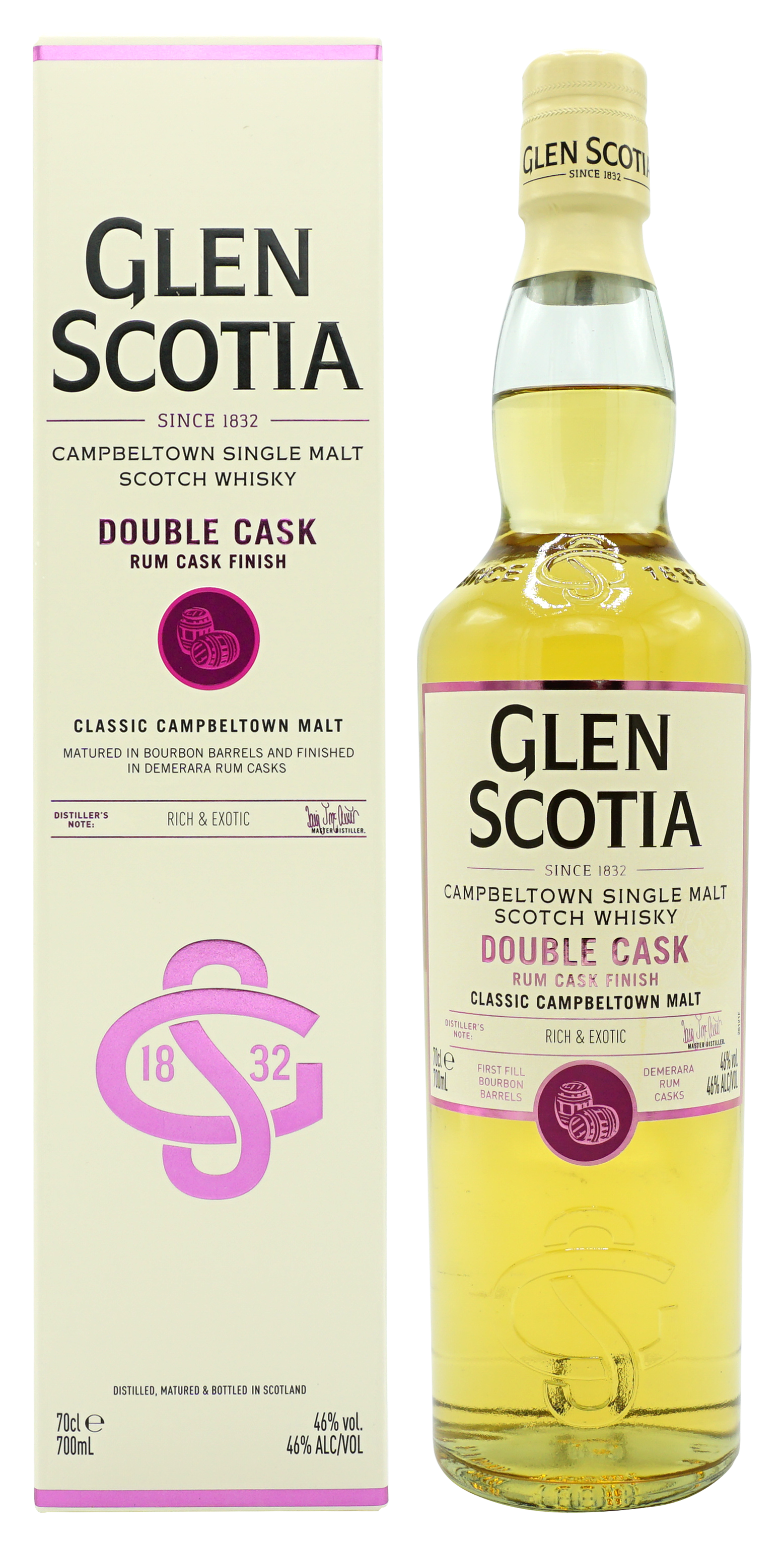 Glen Scotia Double Cask Rum Single Malt 70cl Compleet