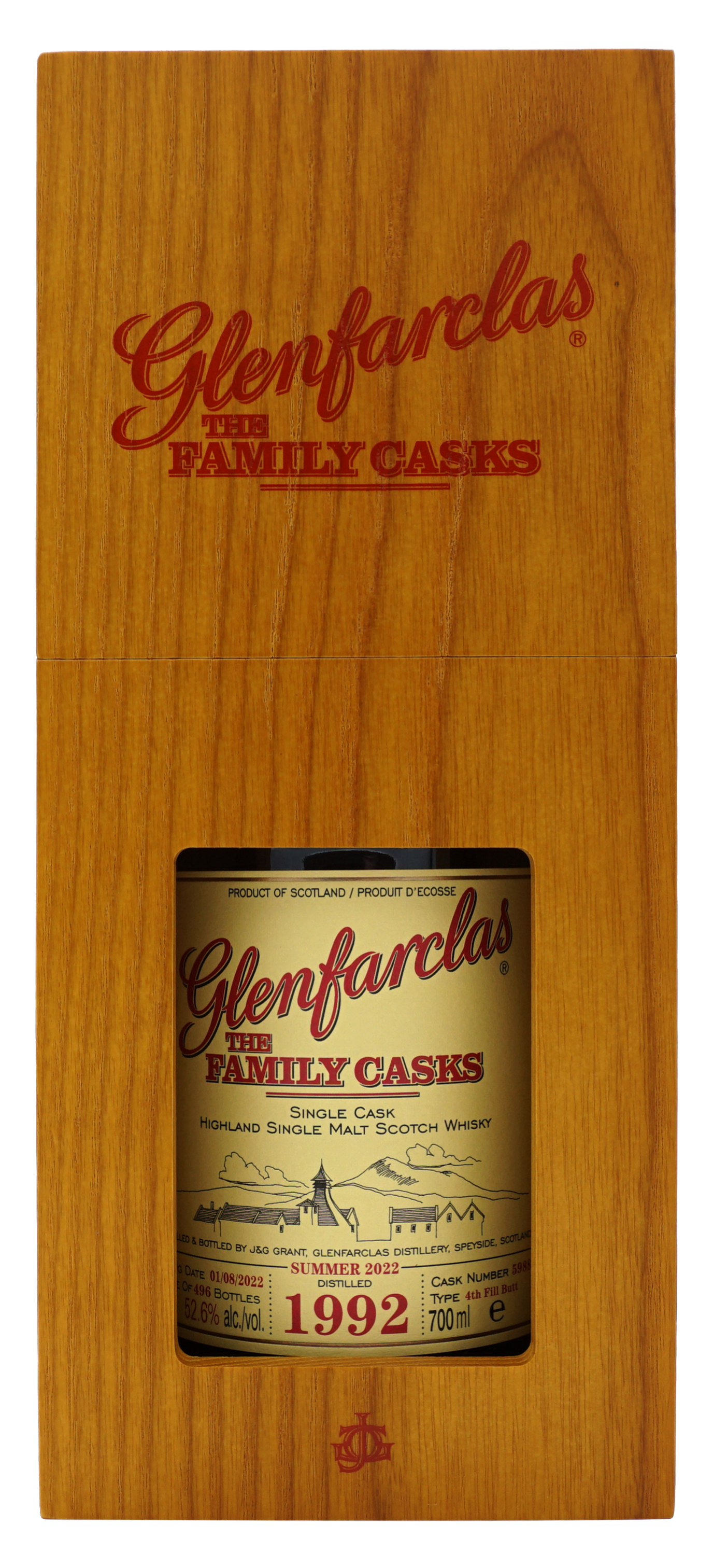 Glenfarclas 1992 Family Cask 5988 Single Malt 70cl 526 Compleet 2