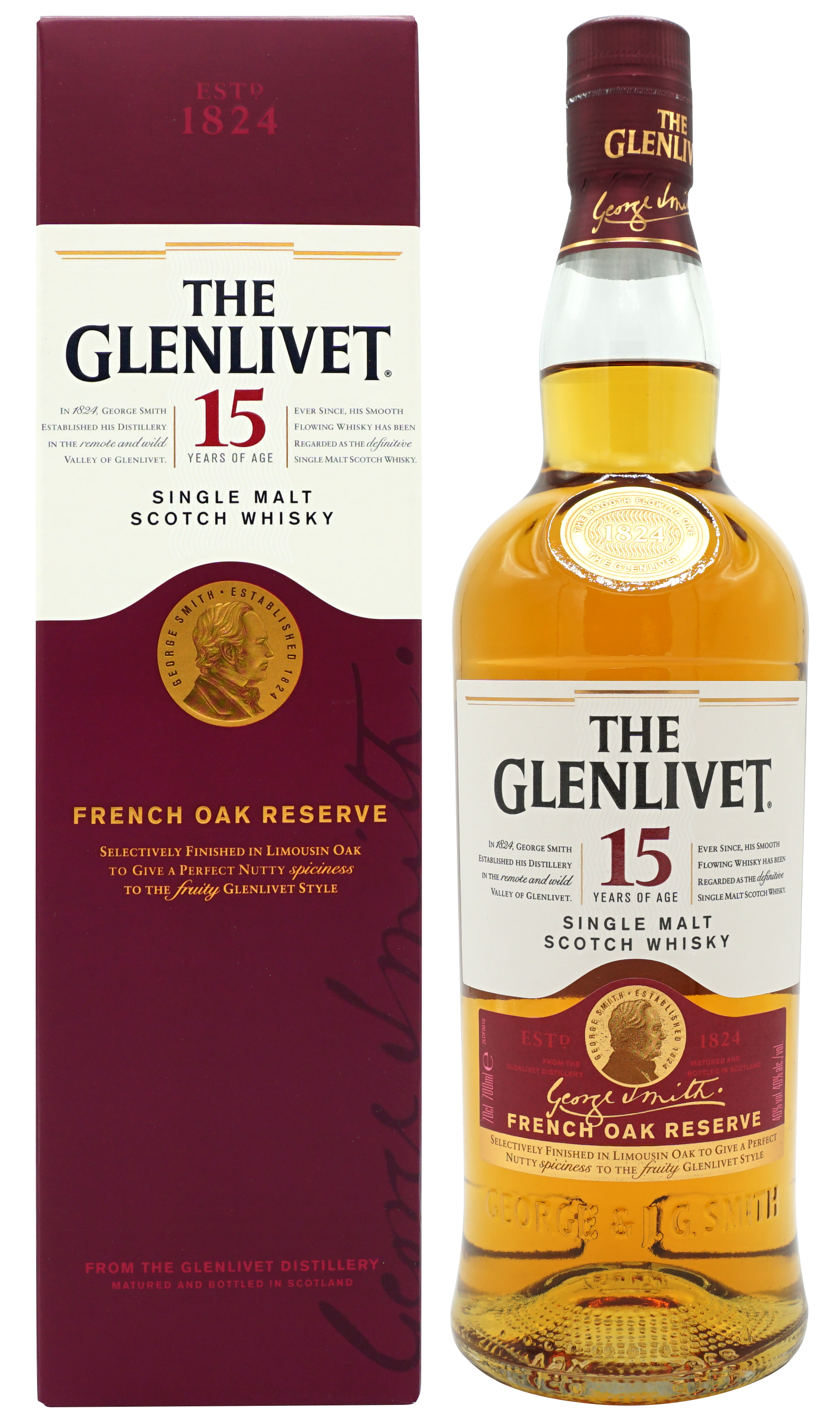 Glenlivet French Oak 15 Years Single Malt 70cl 40 Compleet