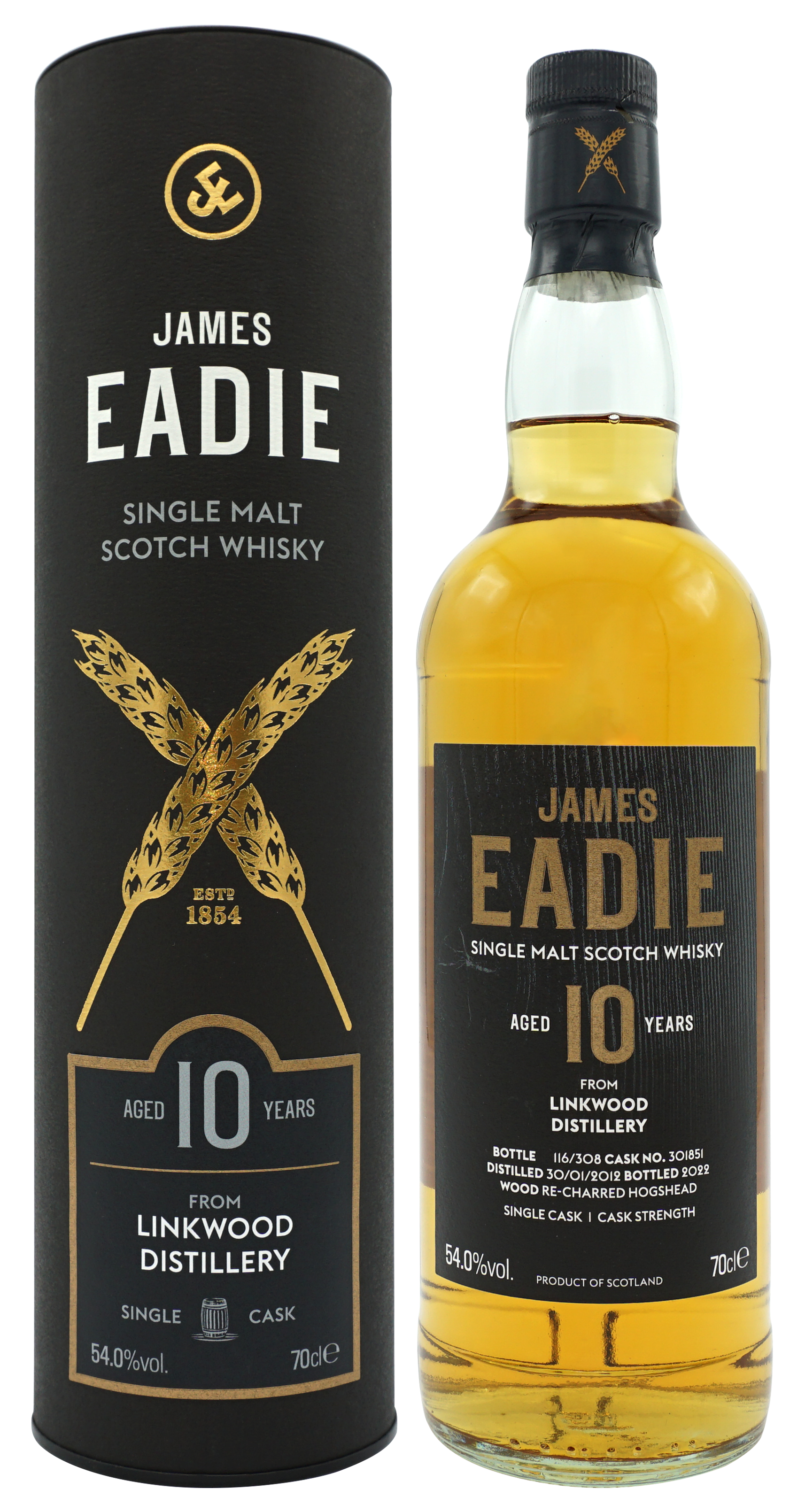 James Eadie Linkwood 2011 10 Years Single Malt 70cl 54 Compleet
