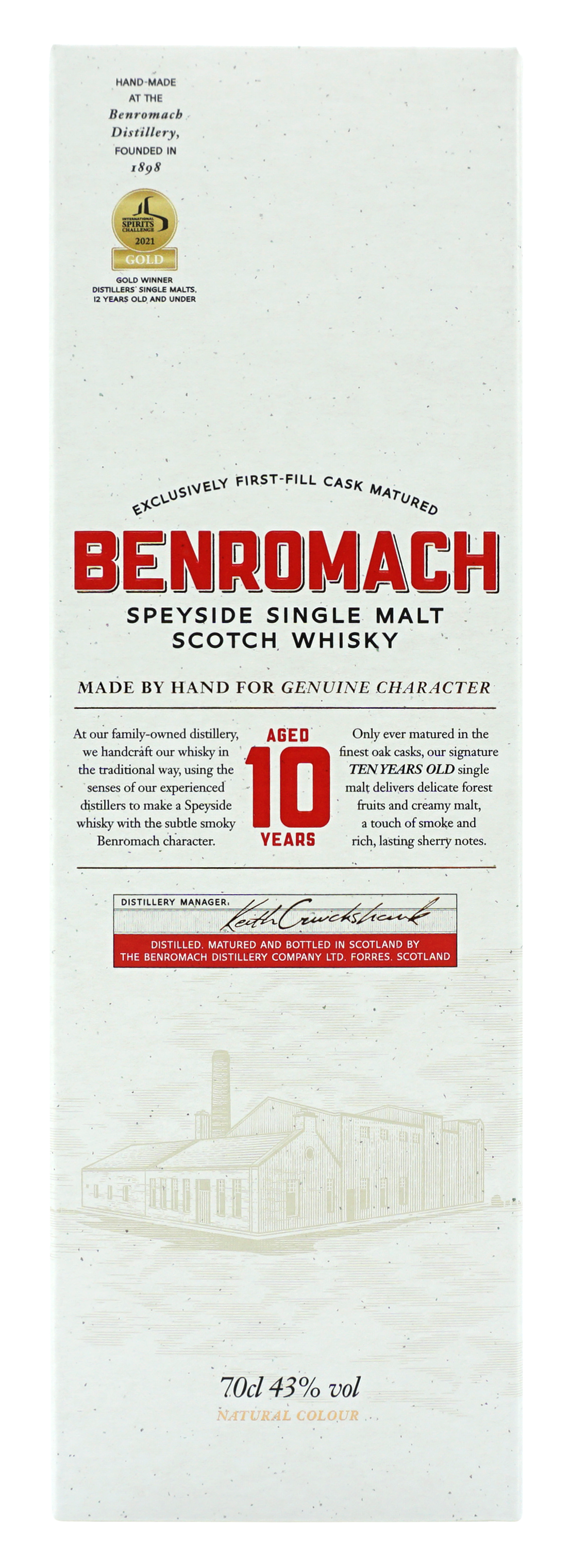 Benromach 10 Years Single Malt 70cl 46 Doos