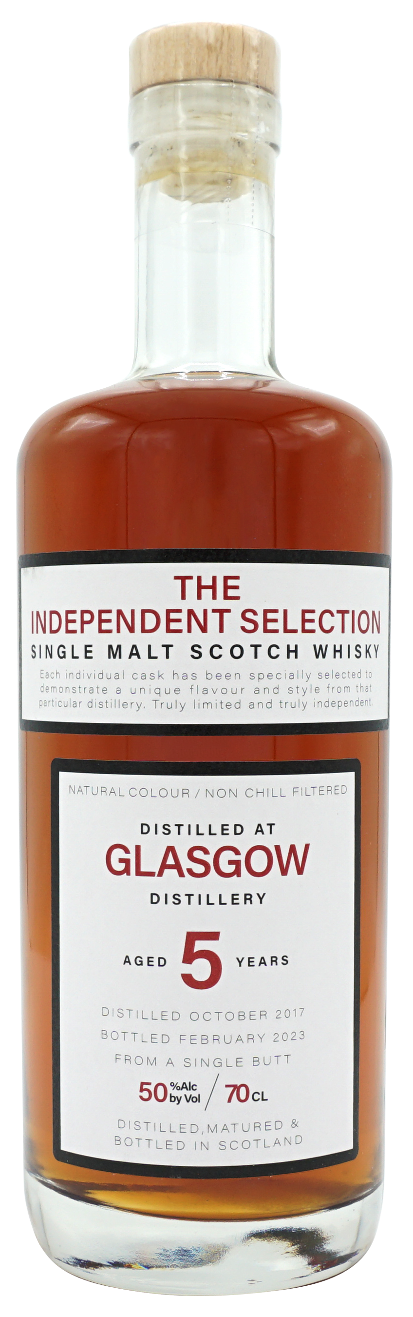 Independent Selection Glasgow 5 Years Single Malt 70cl 50