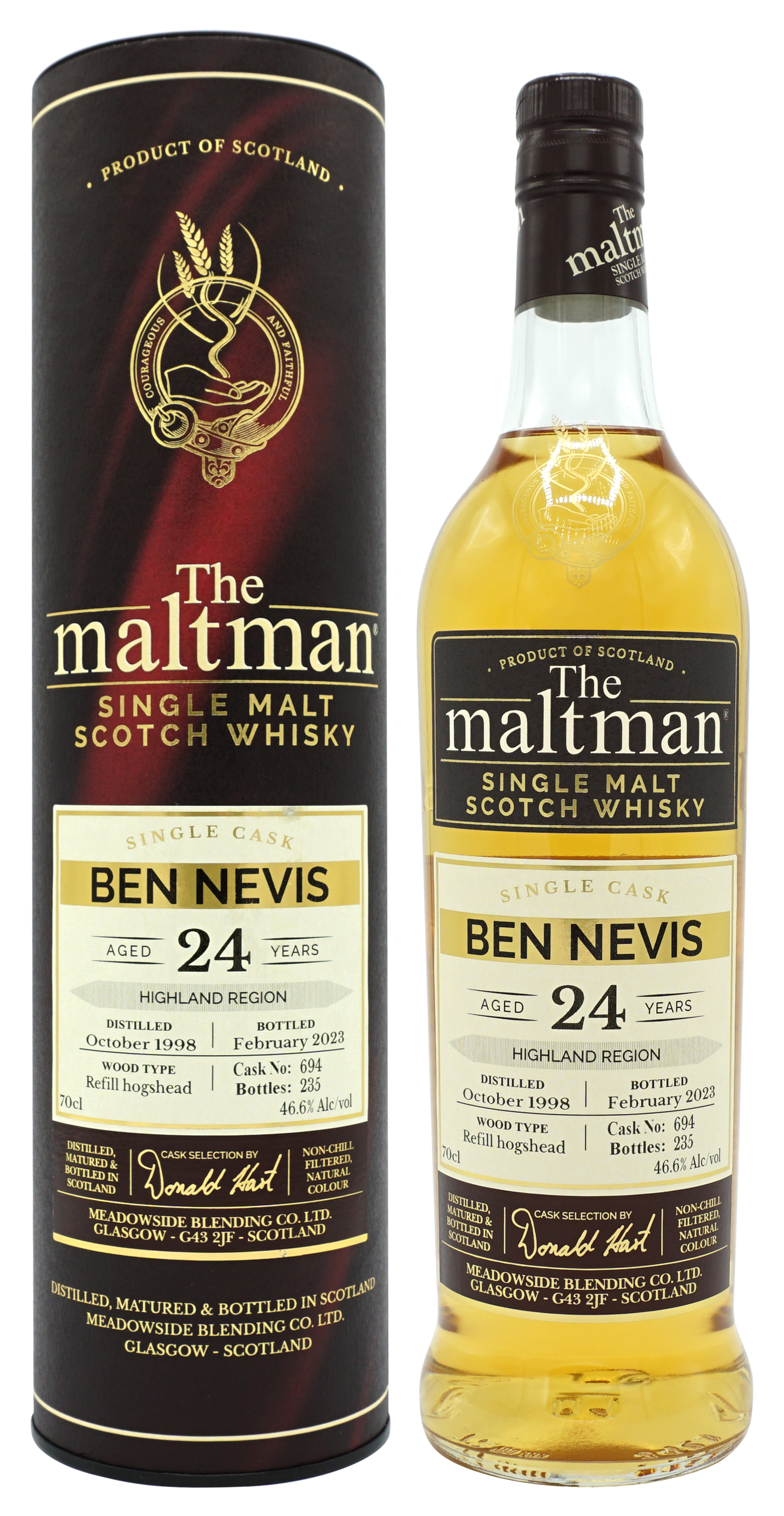 Maltman Ben Nevis 24 Years 1998 Single Malt 70cl 466 Compleet