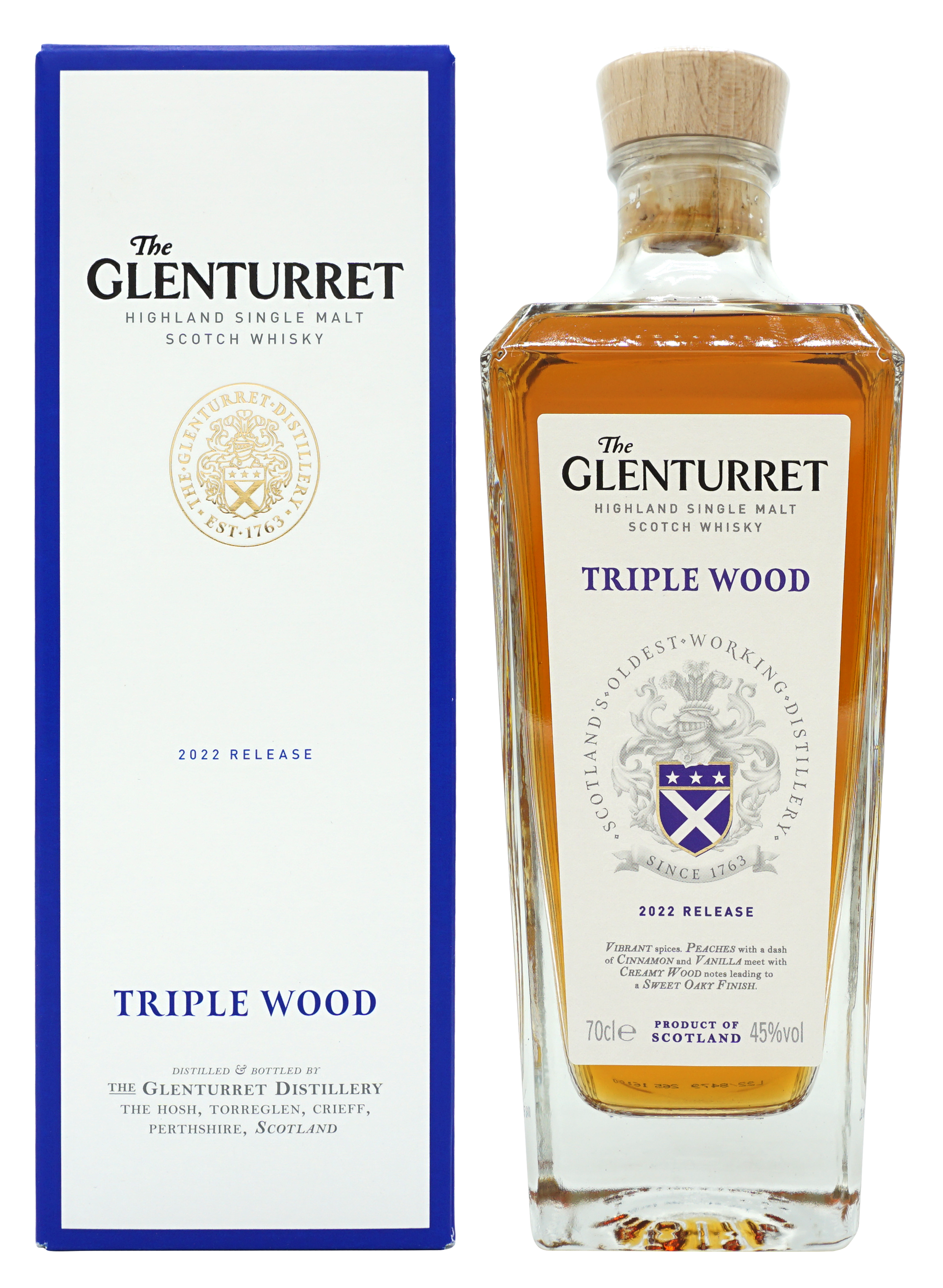 Glenturret Triple Wood 2022 Single Malt 70cl 45 Compleet