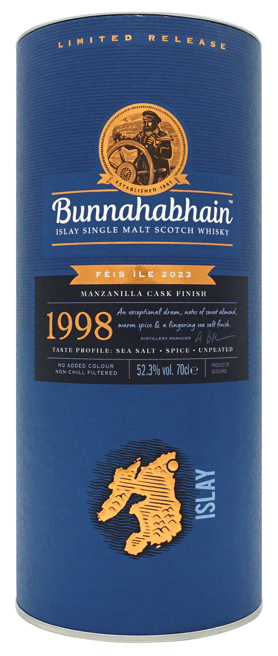 Bunnahabhain 1998 Manzanilla Single Malt 70cl 523 Koker