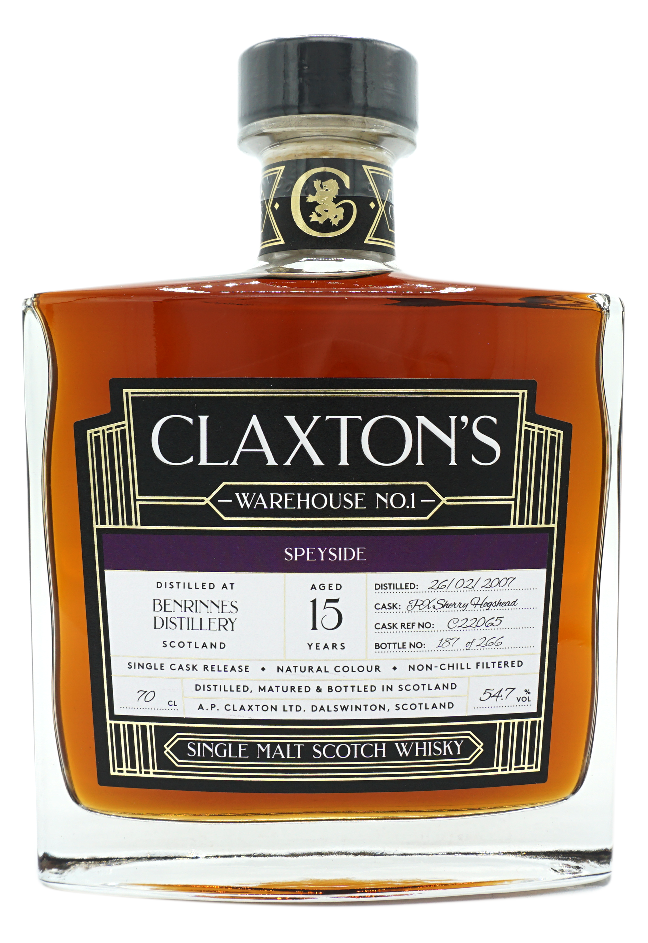 Claxtons Wh1 Benrinnes 2007 15y Single Malt 70cl 547