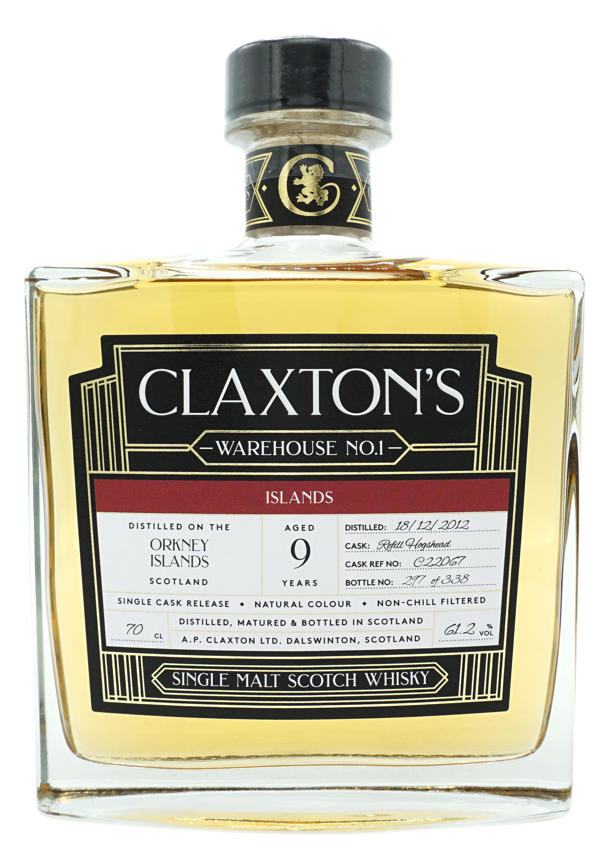 Claxtons Wh1 Orkney 2012 9y Single Malt 70cl 612