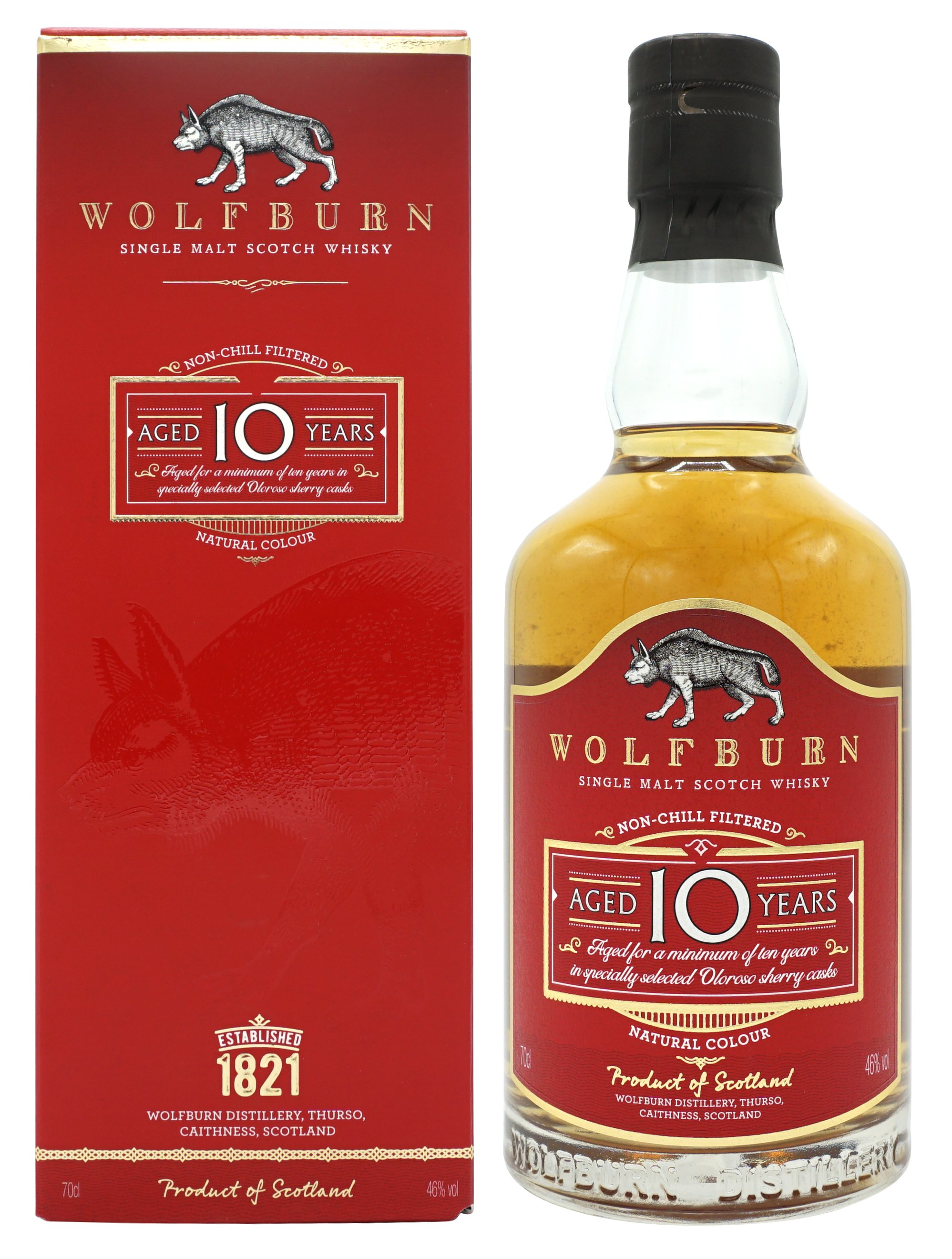Wolfburn 10 Years Single Malt 70cl 46 Compleet