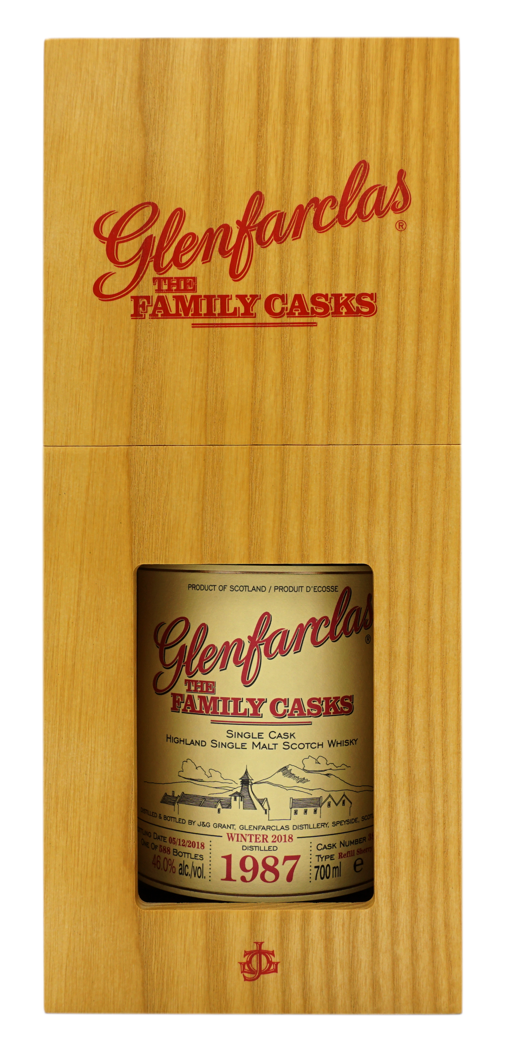 Glenfarcalas FamalyCask 1987 3831 FlesInDoos