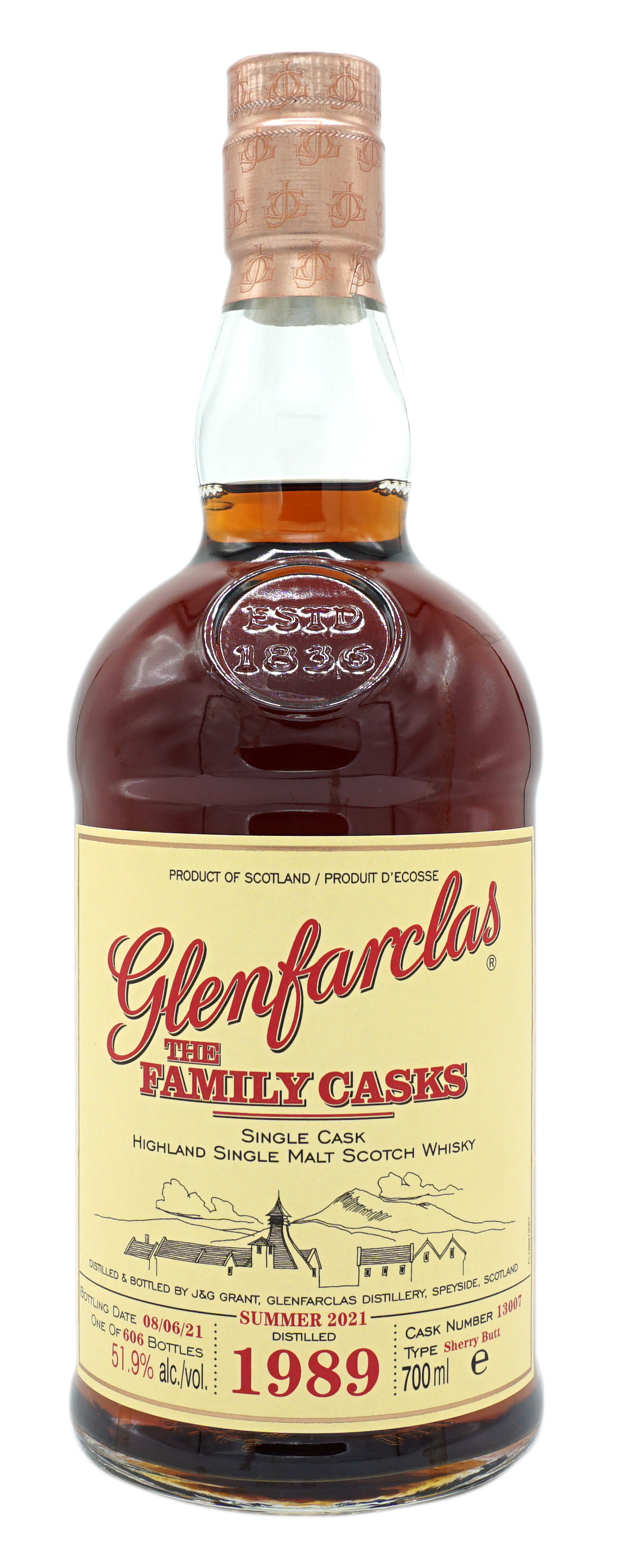 Glenfarcalas FamilyCask 1989 13007 Fles