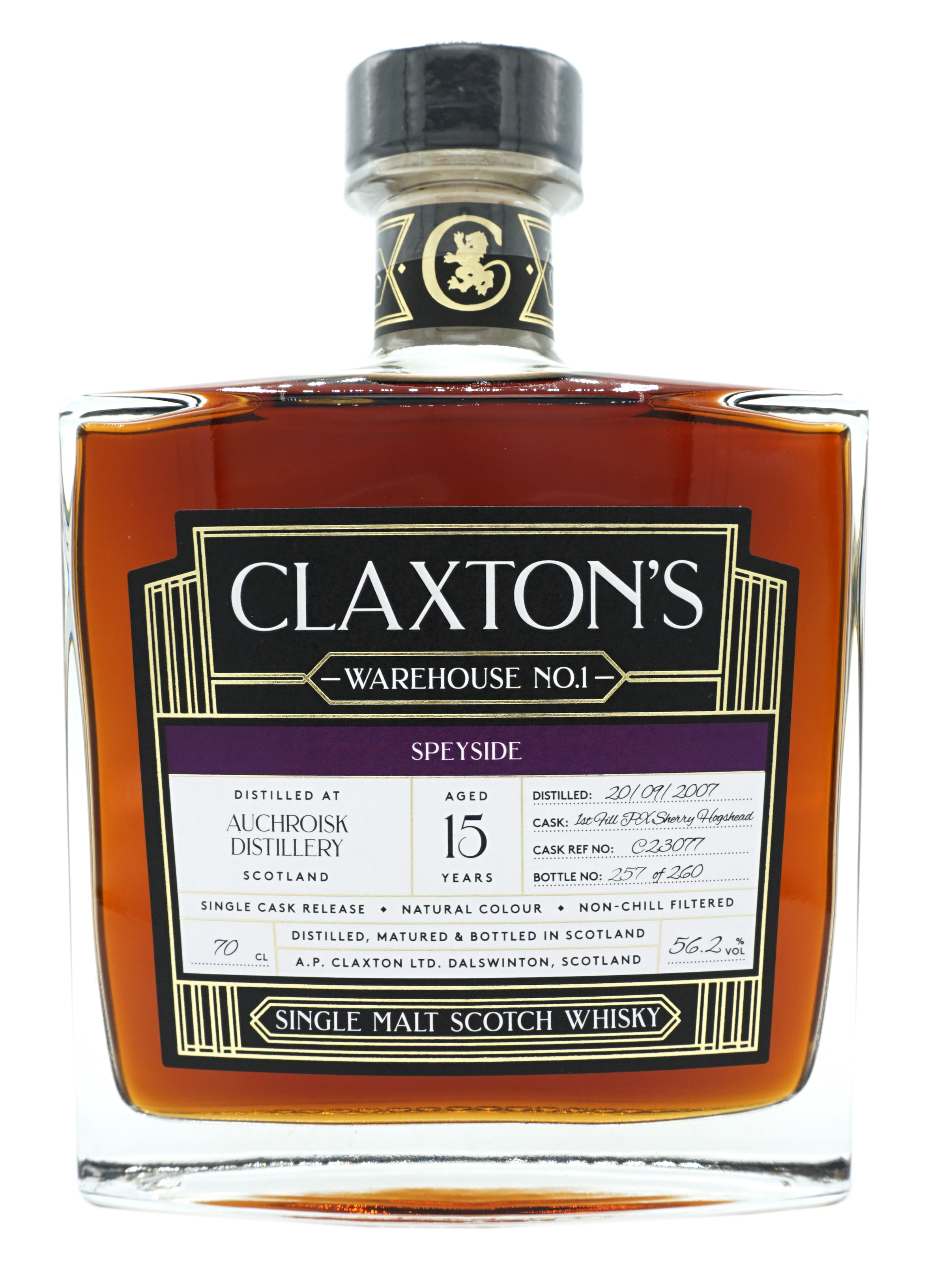 Claxton’s WarehouseNo1 Speyside 15y 56,2% Fles