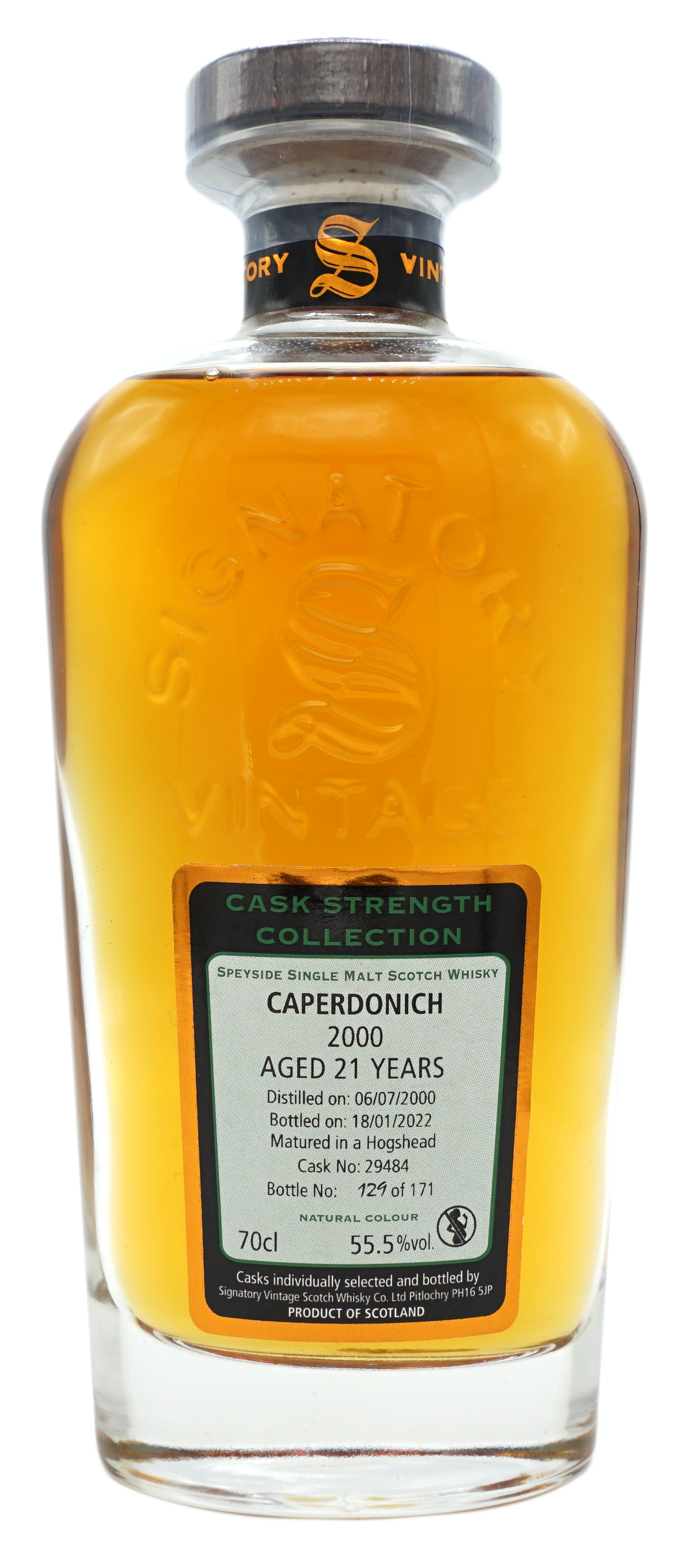 Signatory Vintage Caperdonich 21y CaskNo 29484 55,5% Fles